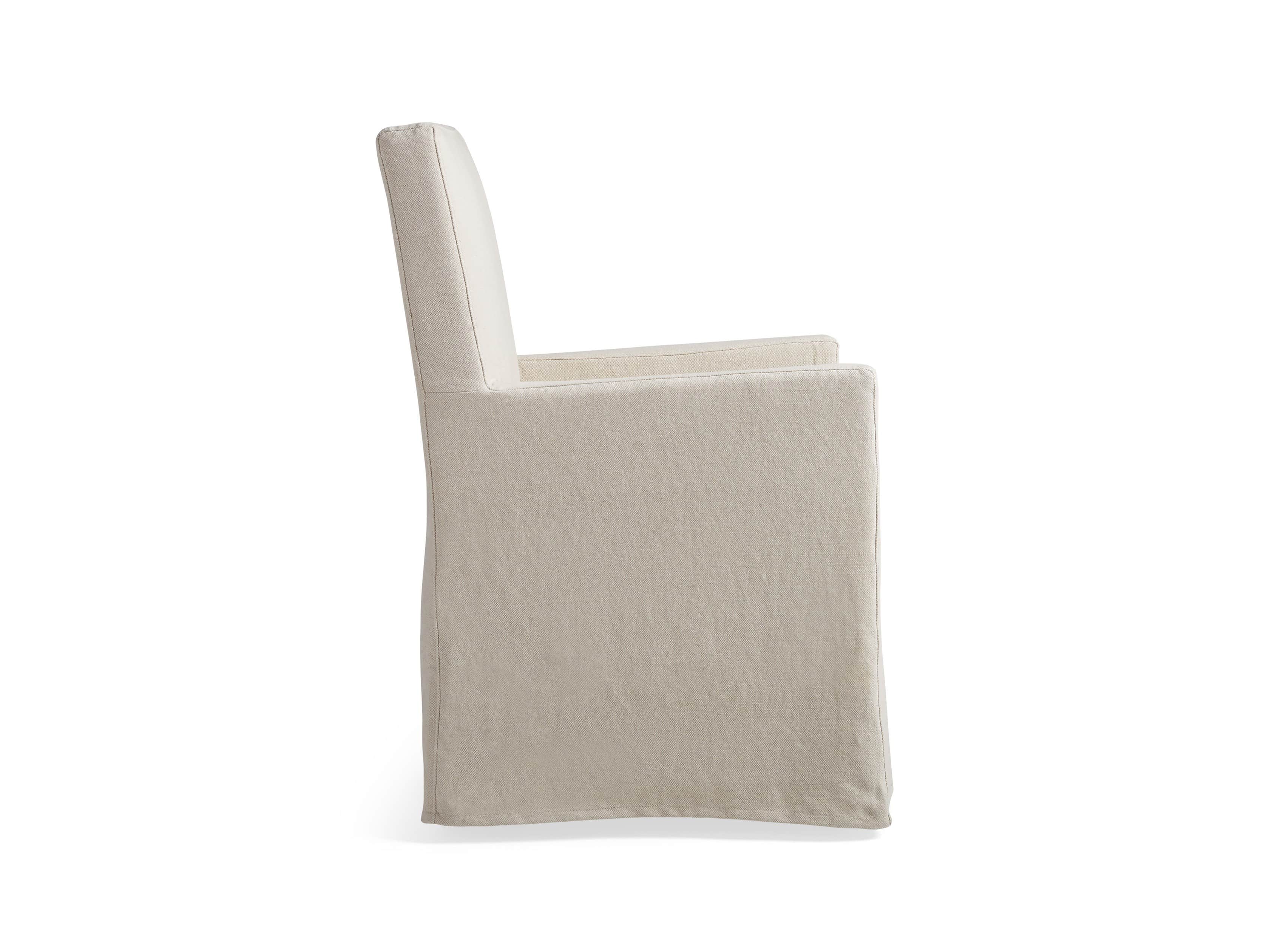 Roulette Slipcovered 21" Dining Arm Chair