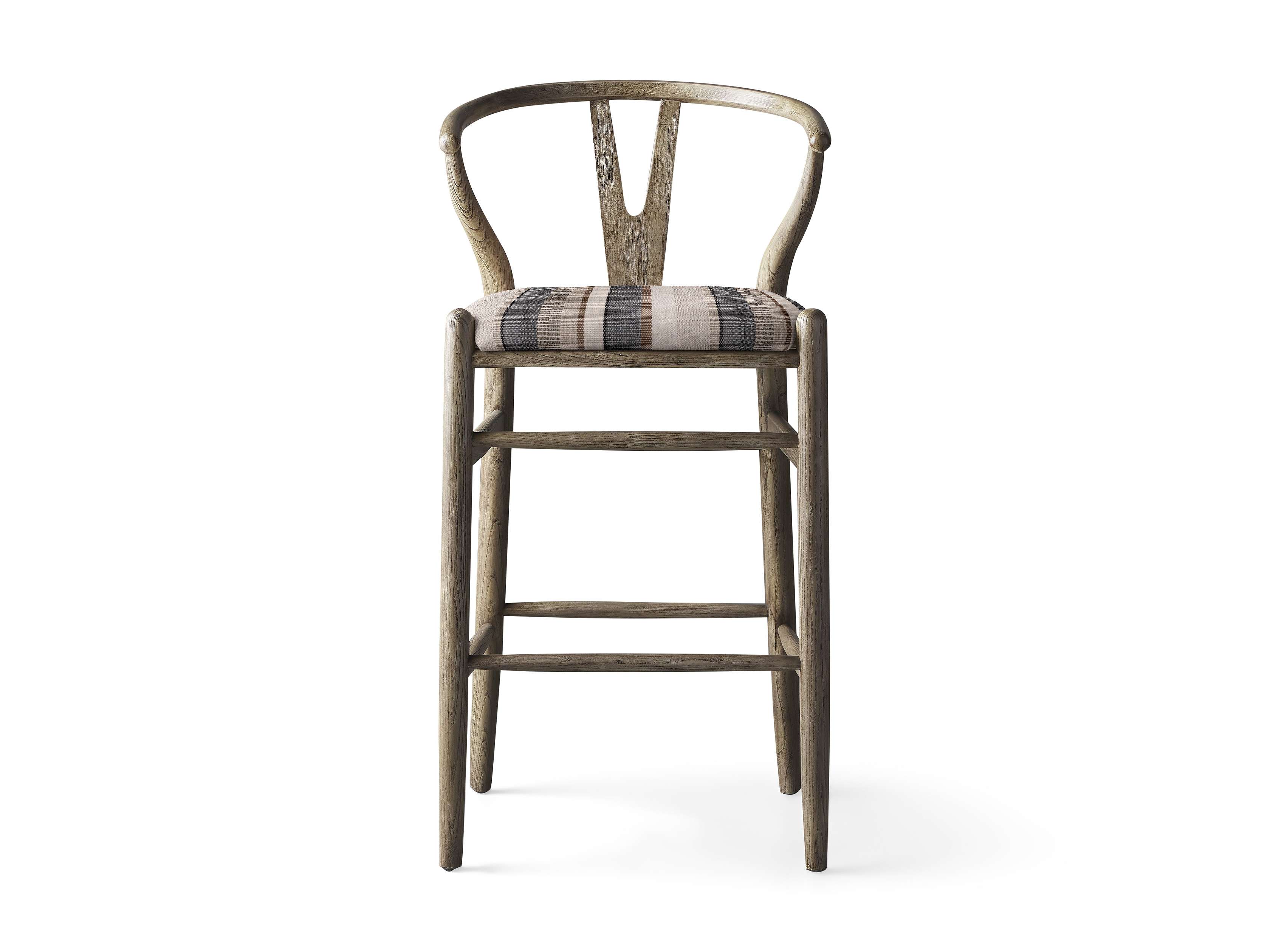 Black wishbone bar discount stool