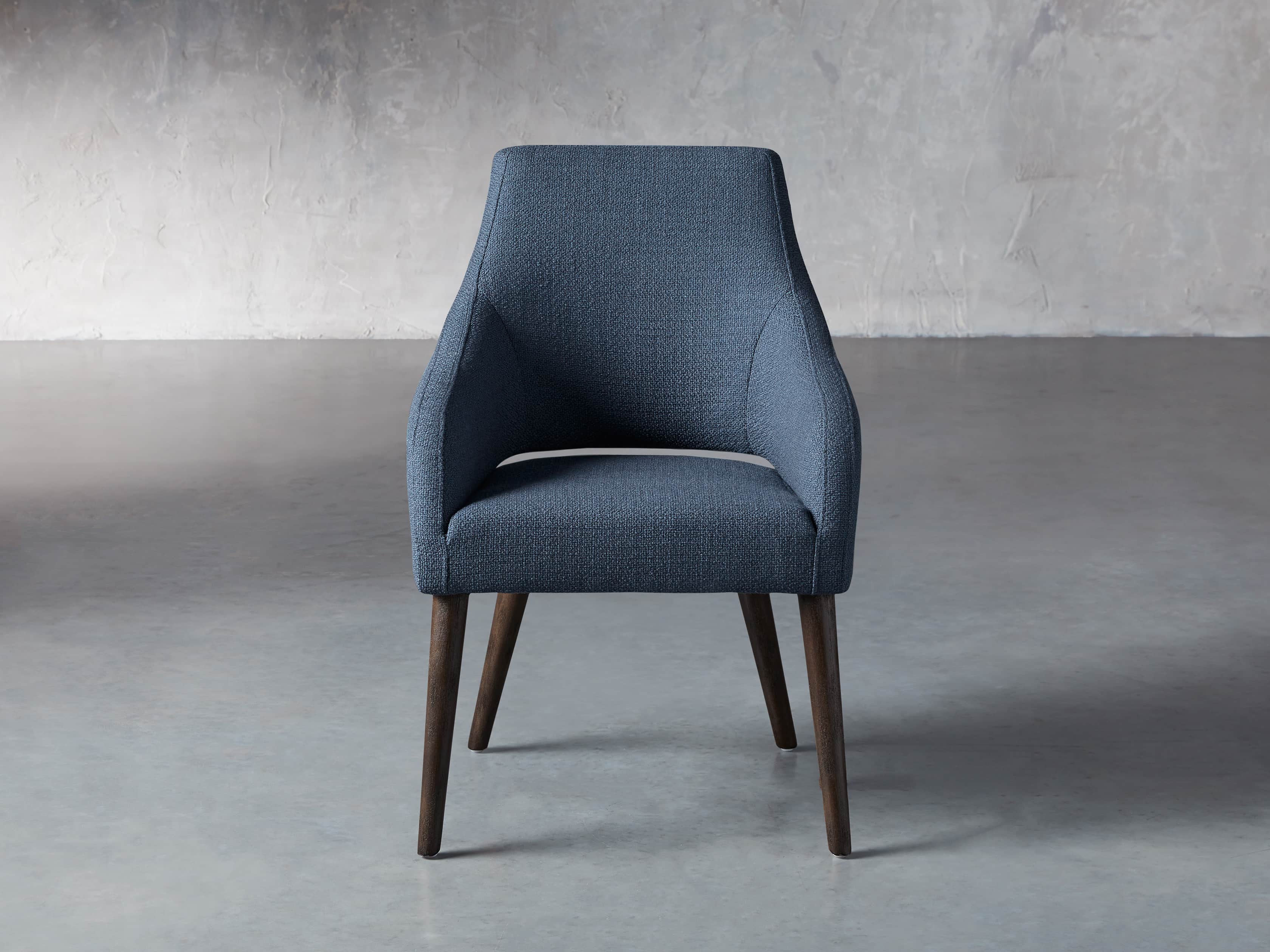 Stevie Upholstered 24" Dining Arm Chair in Moto Cadet