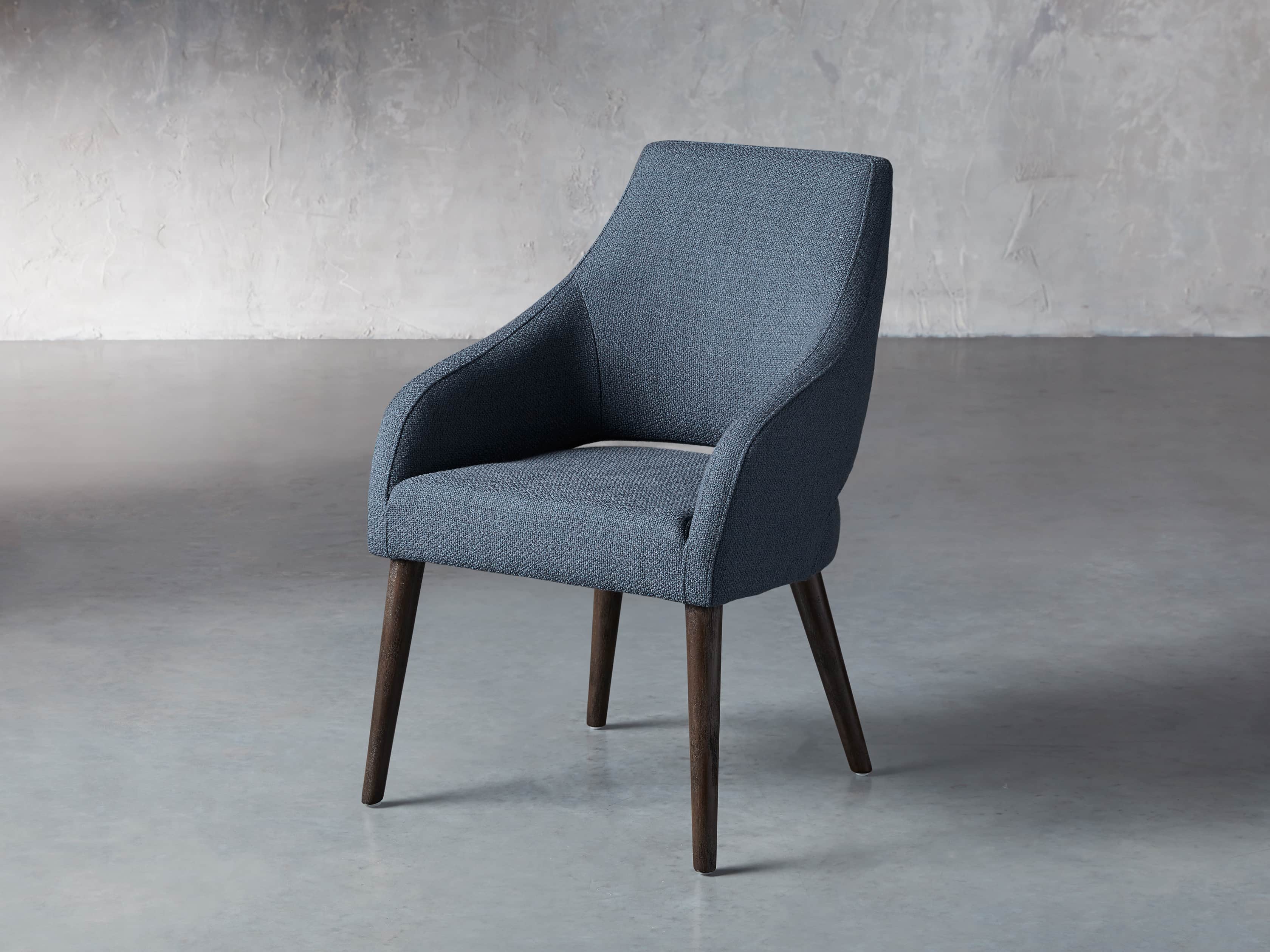 Stevie Upholstered 24" Dining Arm Chair in Moto Cadet