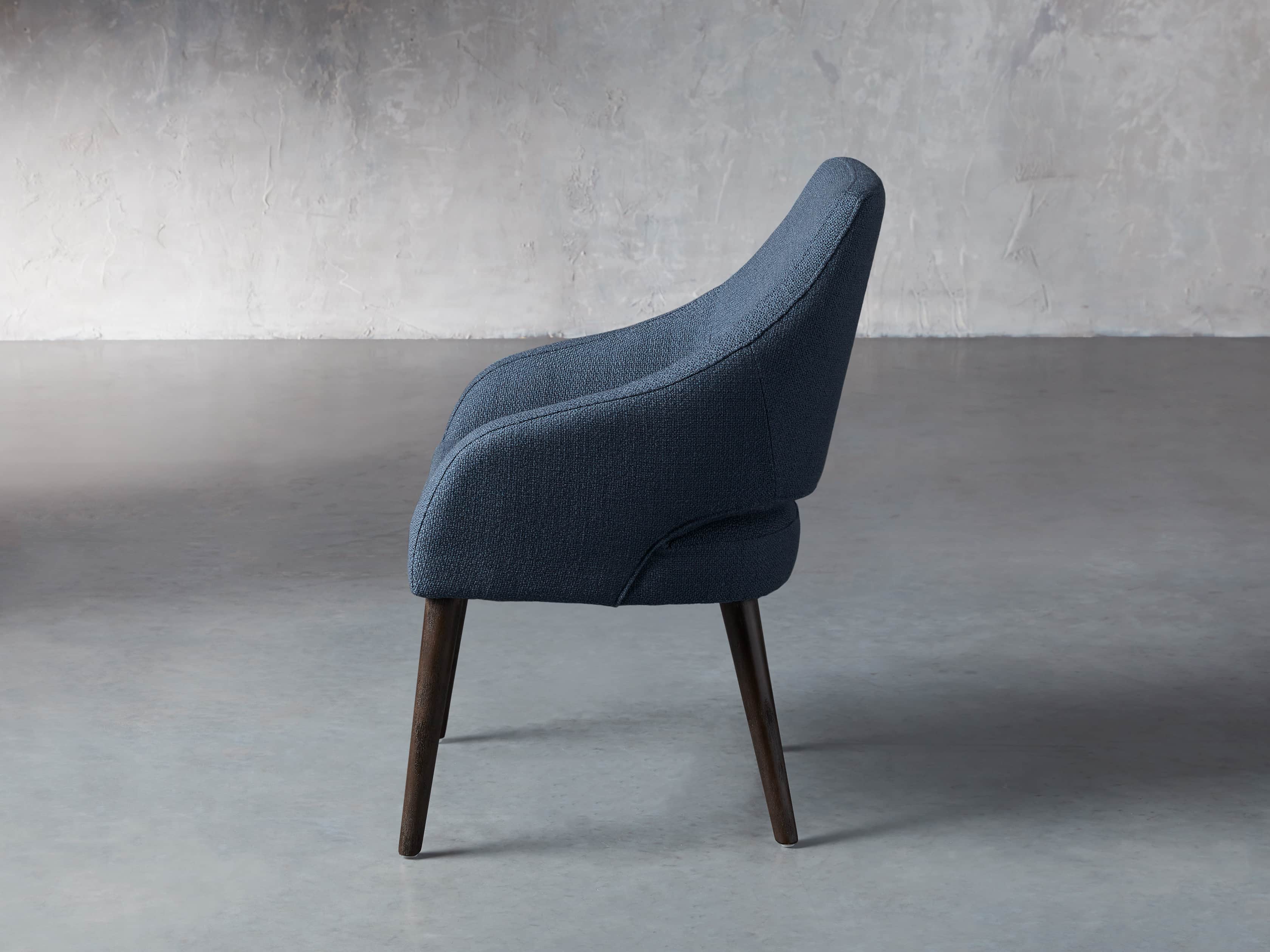 Stevie Upholstered 24" Dining Arm Chair in Moto Cadet