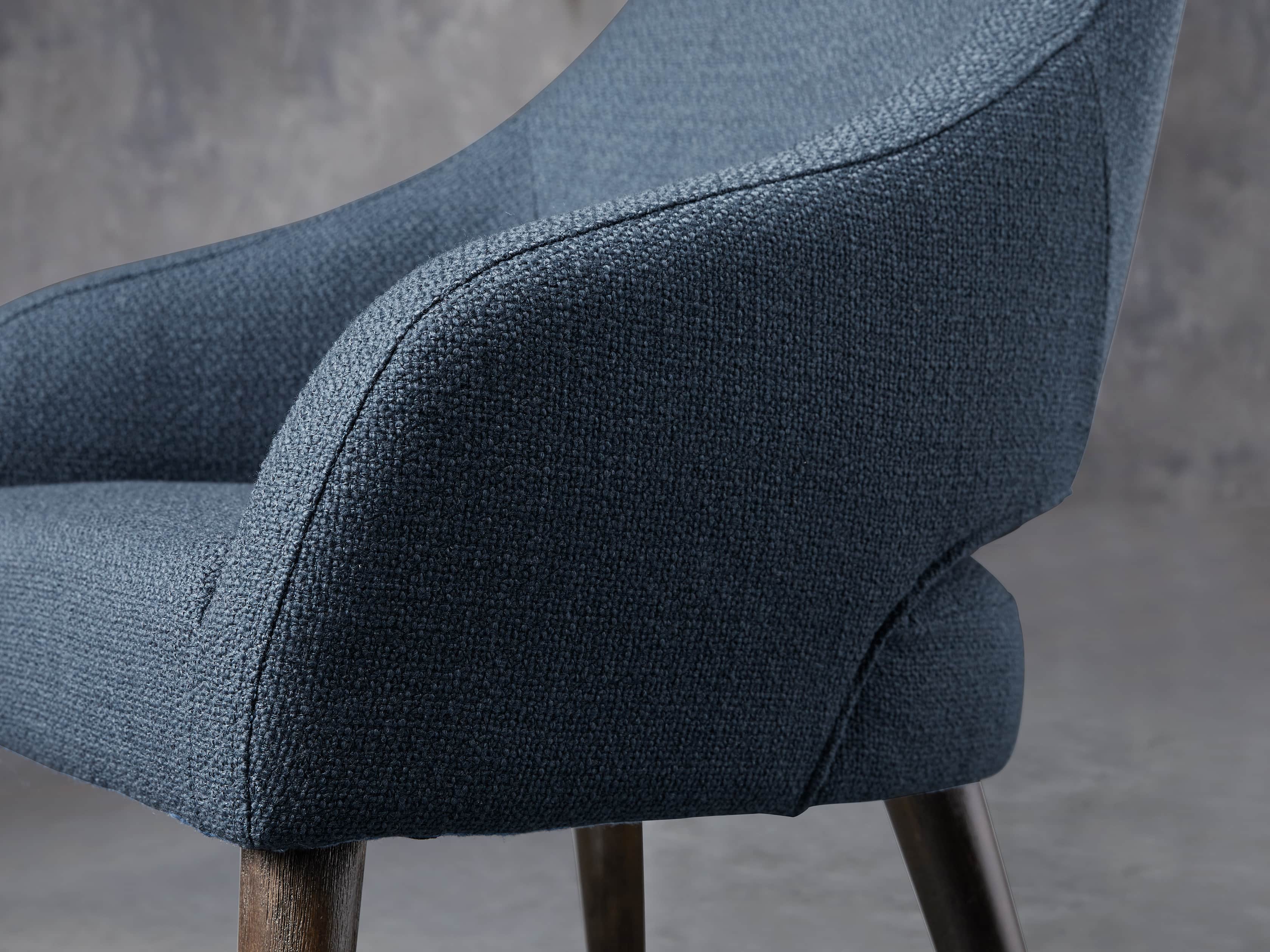 Stevie Upholstered 24" Dining Arm Chair in Moto Cadet
