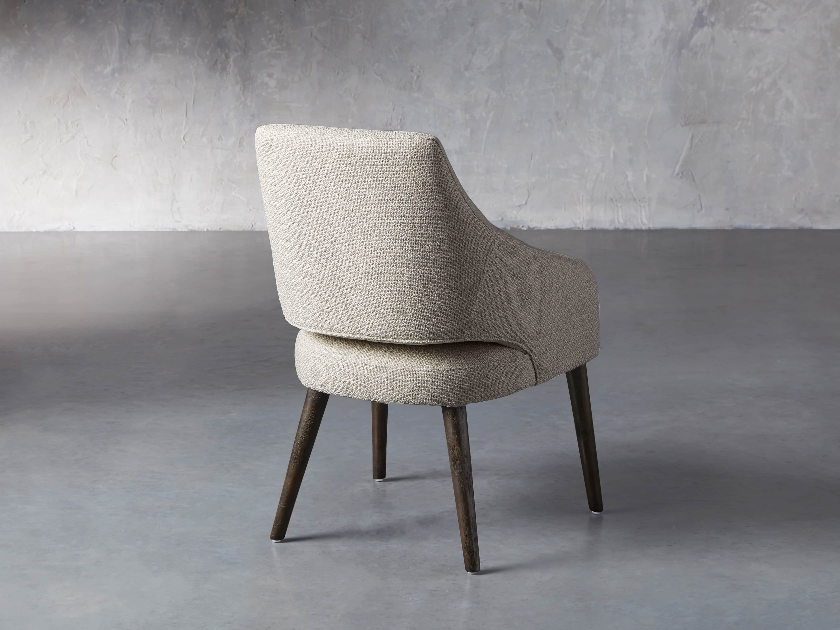 Stevie 24" Upholstered Dining Arm Chair in Moto Stucco, slide 5 of 10