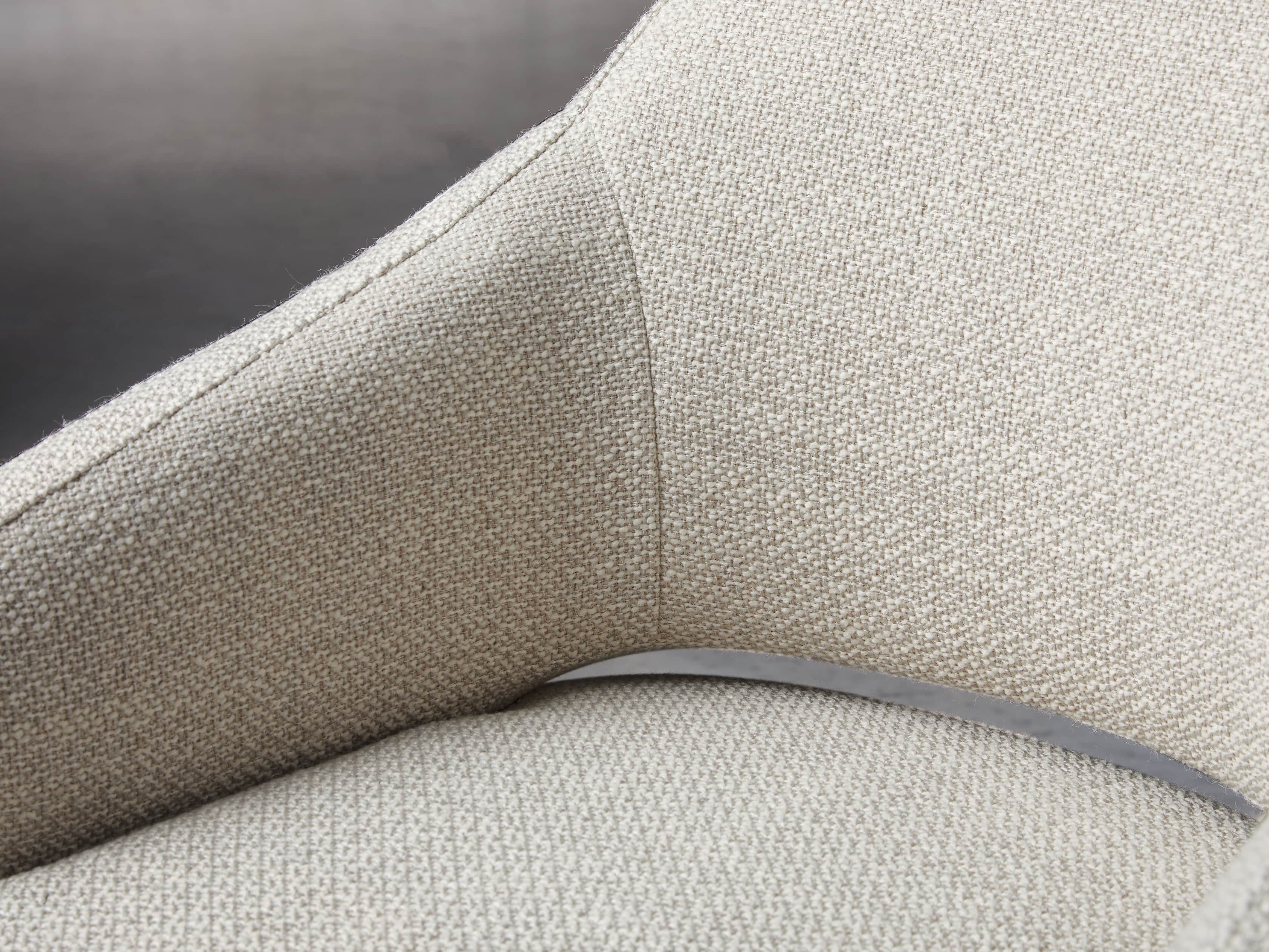 Stevie 24" Upholstered Dining Arm Chair in Moto Stucco, slide 7 of 10