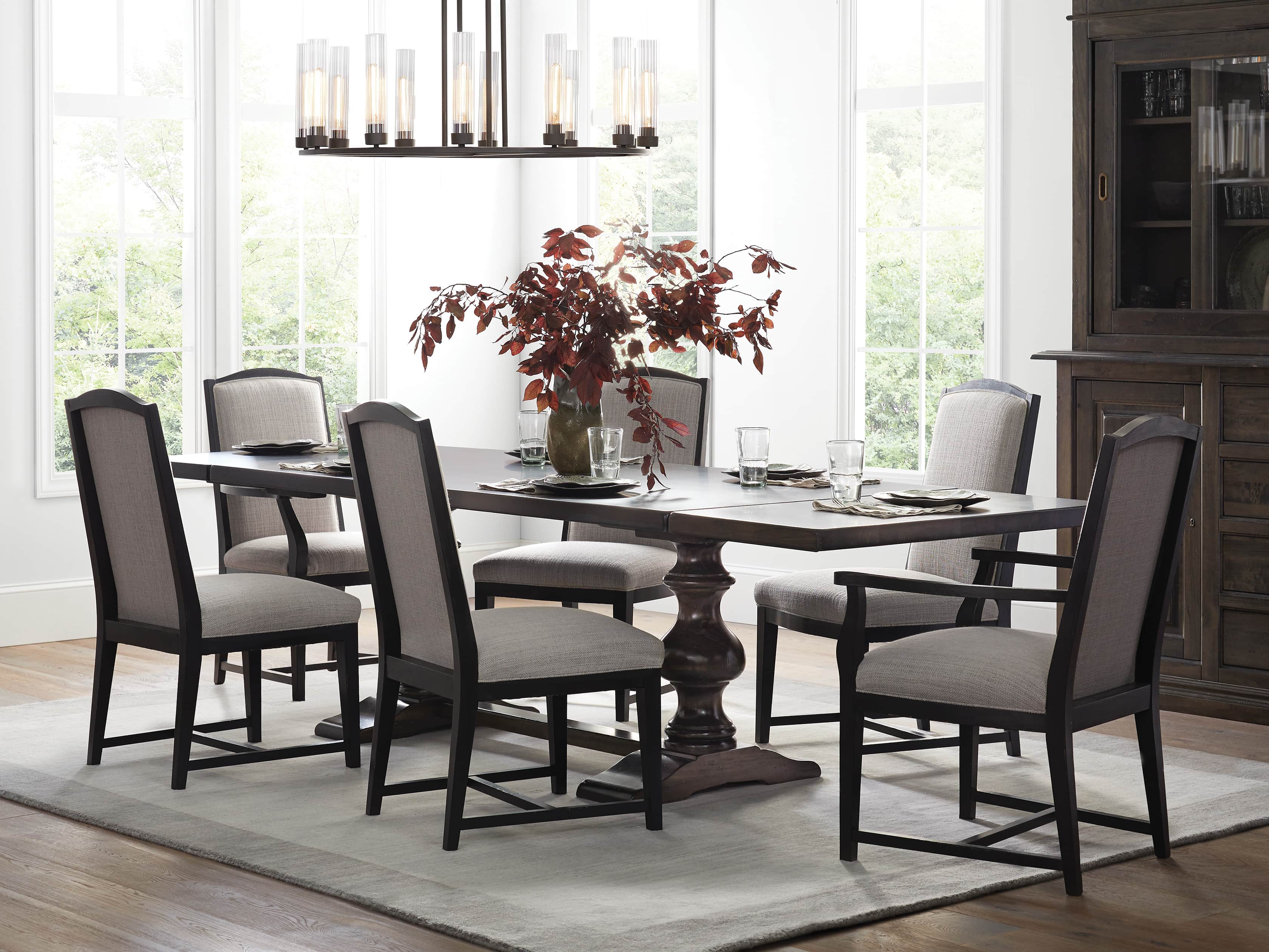 Tuscany 94" x 44" Extension Dining Table in Porfido, slide 1 of 15