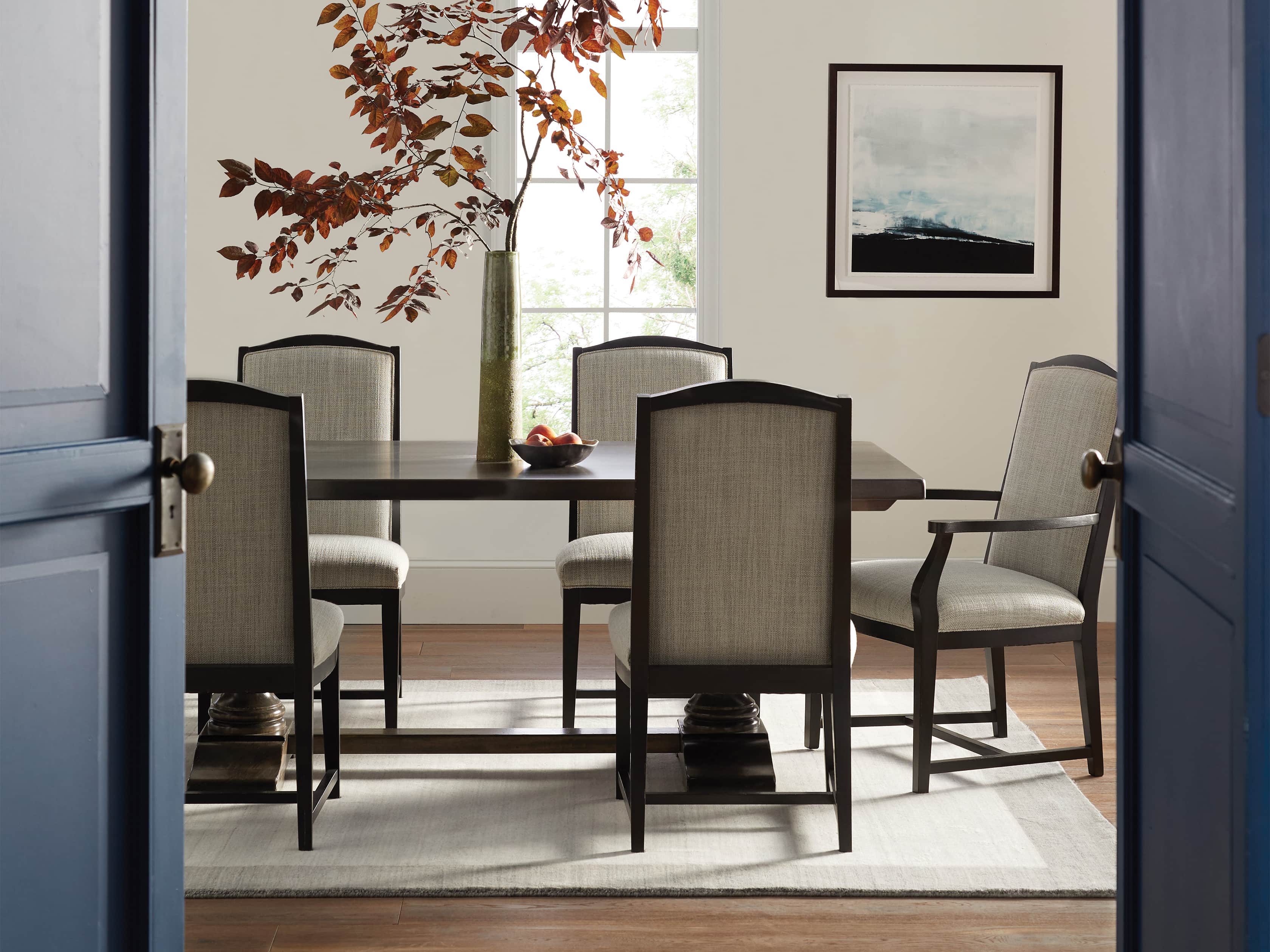 Tuscany 94" x 44" Extension Dining Table in Porfido, slide 9 of 15