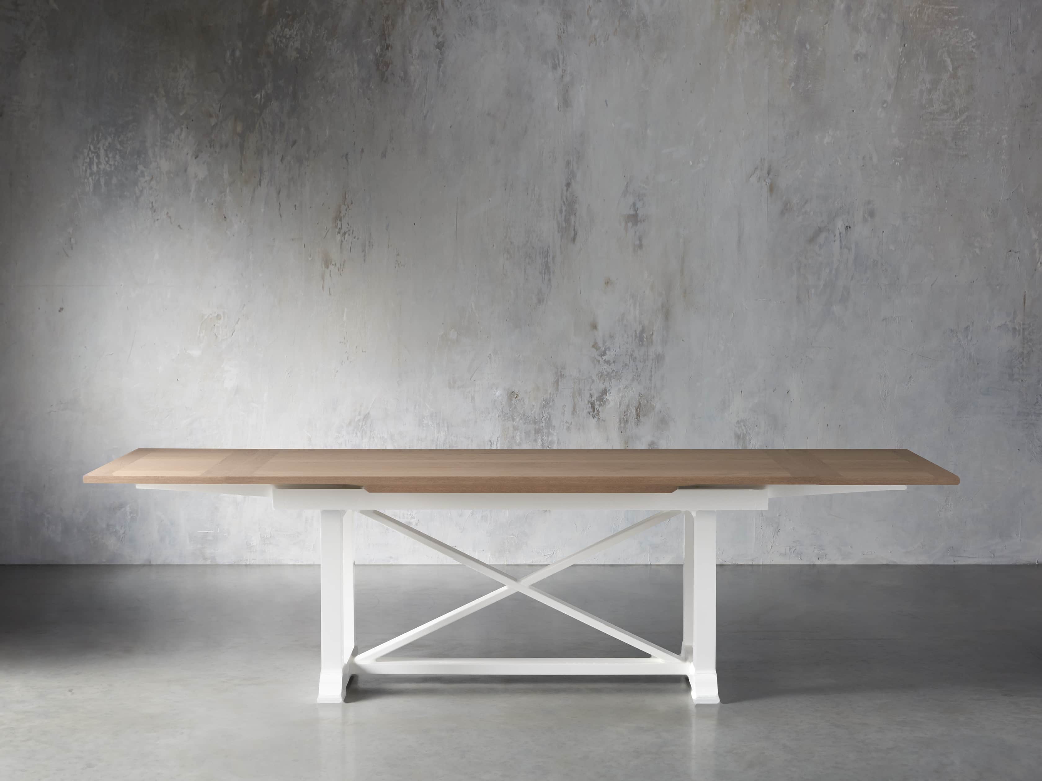 Tavola 74" Refectory Dining Table in Ombra Oak and All White