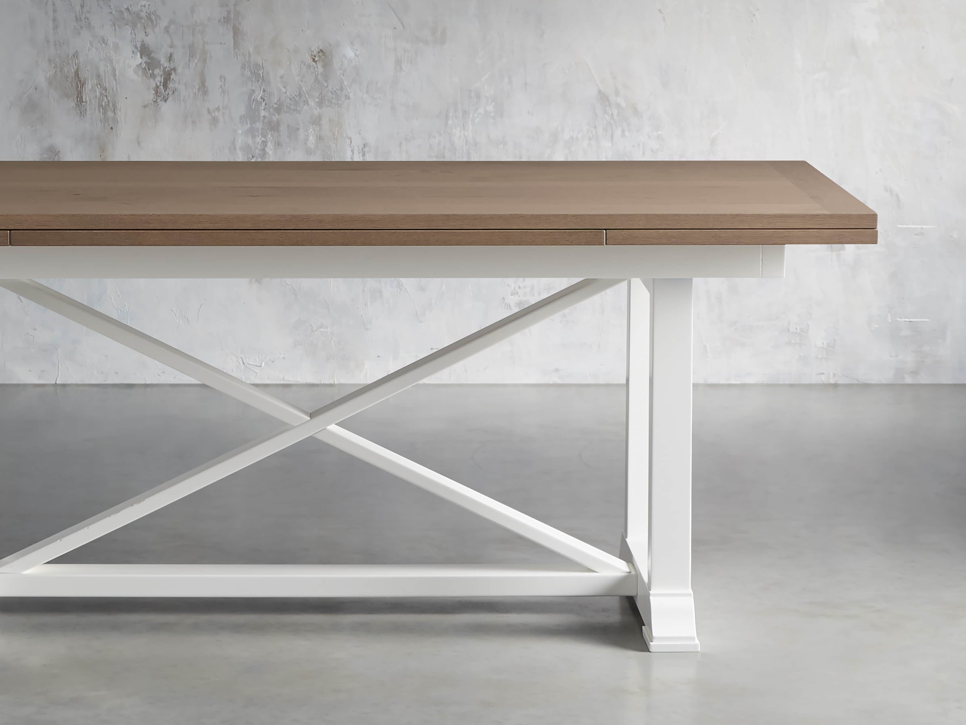 Tavola 74" Refectory Dining Table in Ombra Oak and All White
