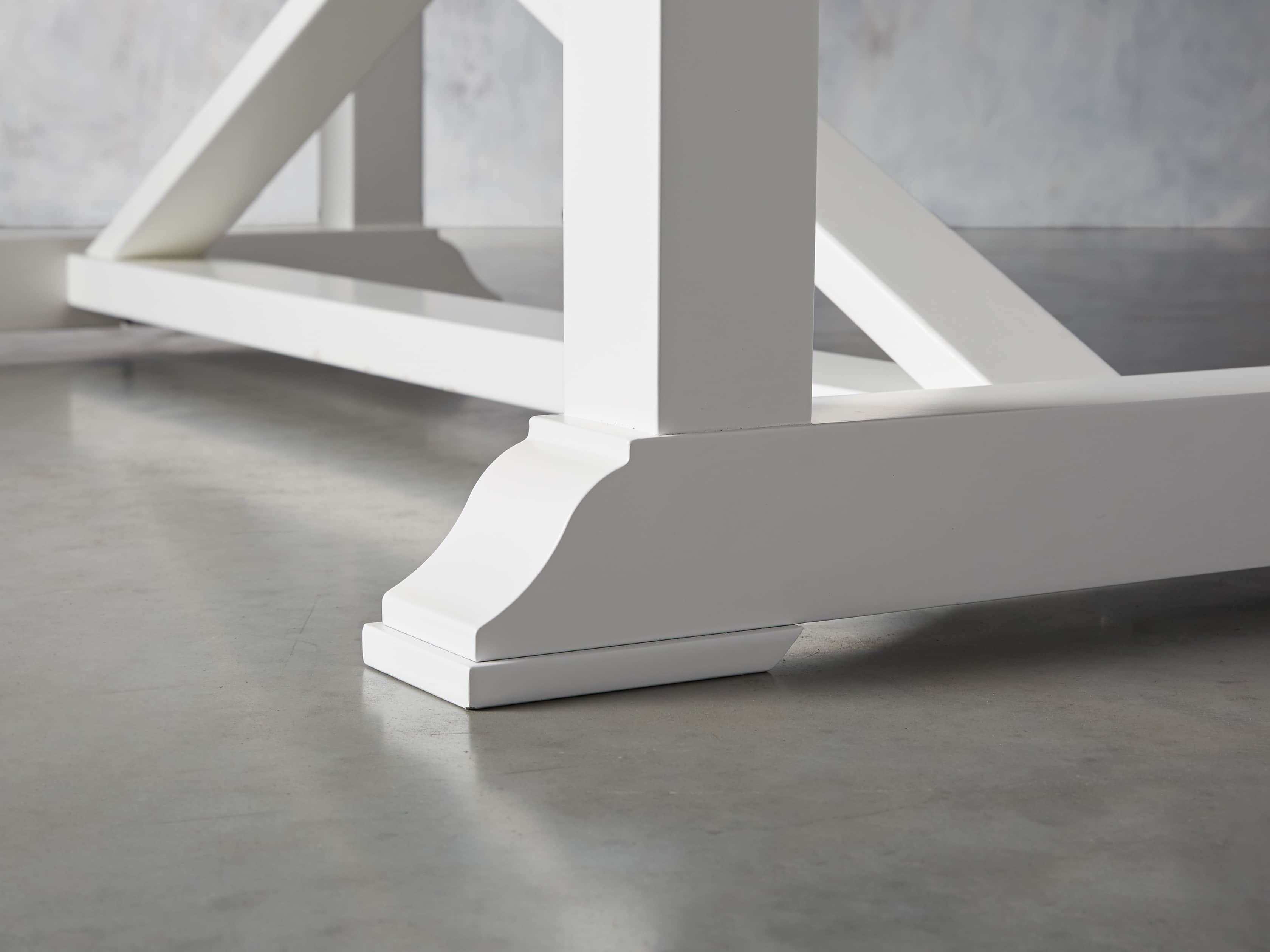 Tavola 87" Refectory Dining Table in Ombra Oak and All White