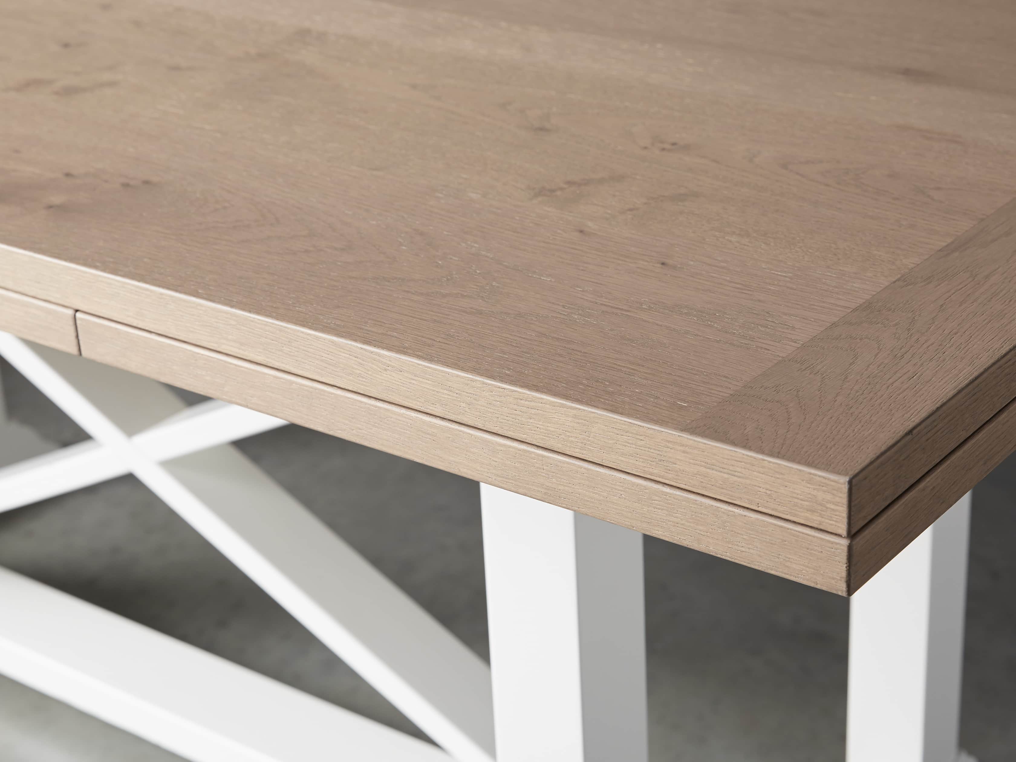 Tavola 87" Refectory Dining Table in Ombra Oak and All White