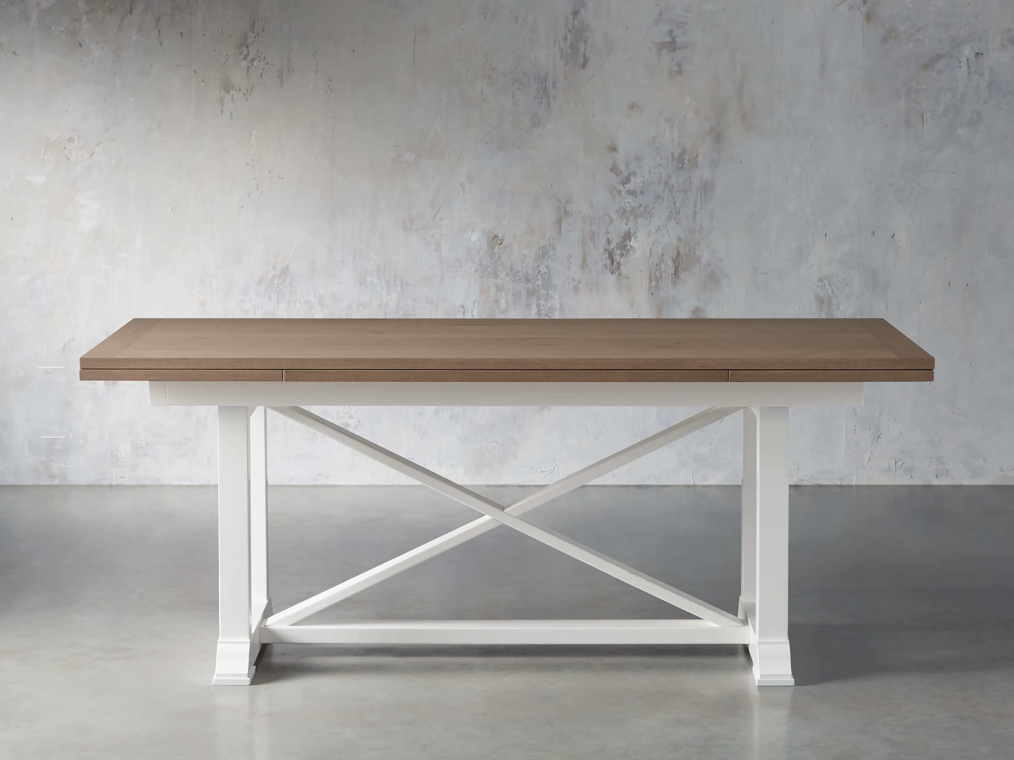 Tavola 87" Refectory Dining Table in Ombra Oak and All White