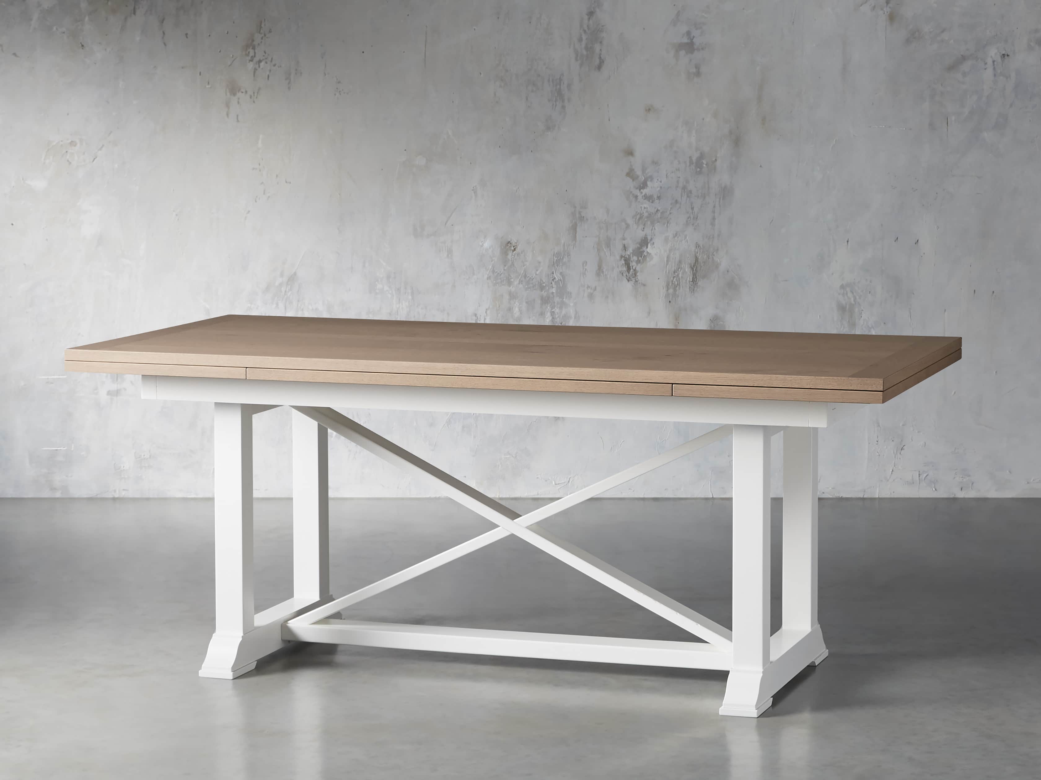 Tavola 87" Refectory Dining Table in Ombra Oak and All White
