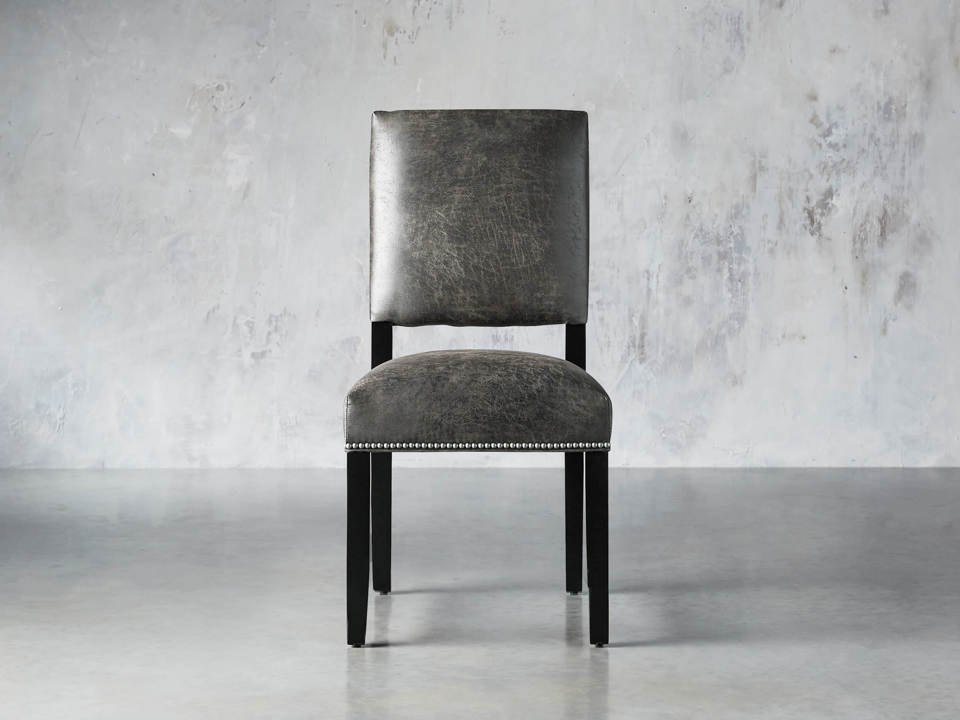 Torino Recycled Leather Dining Side Chair, slide 1 of 9