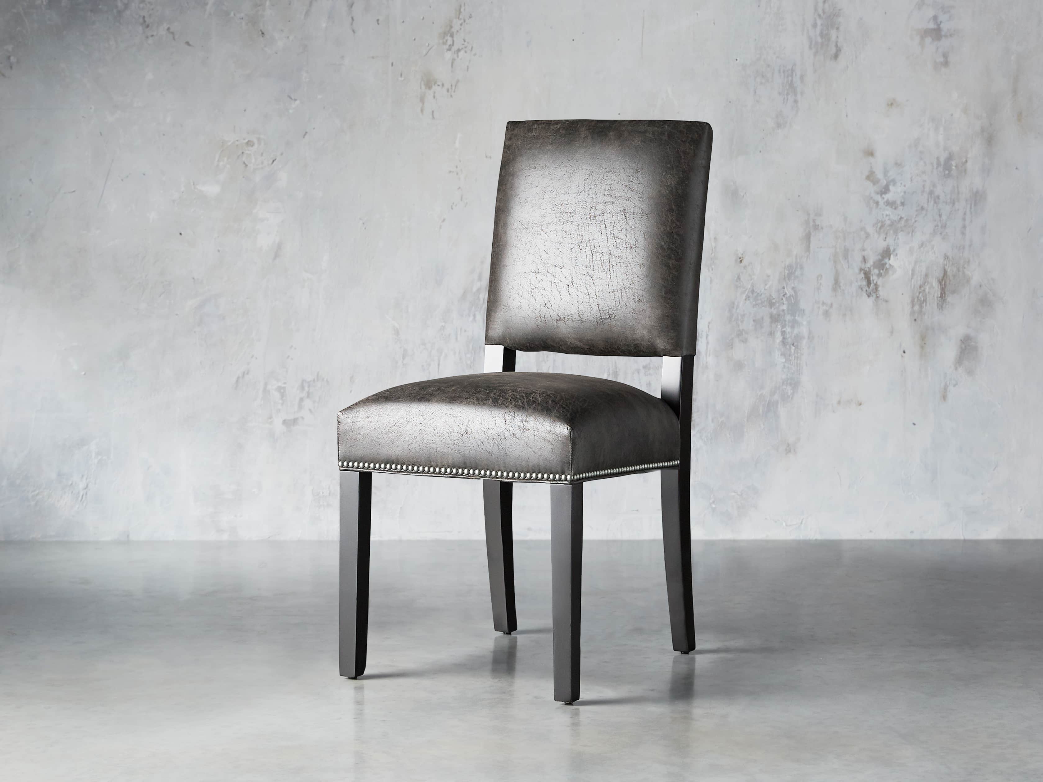 Torino Recycled Leather Dining Side Chair, slide 2 of 9