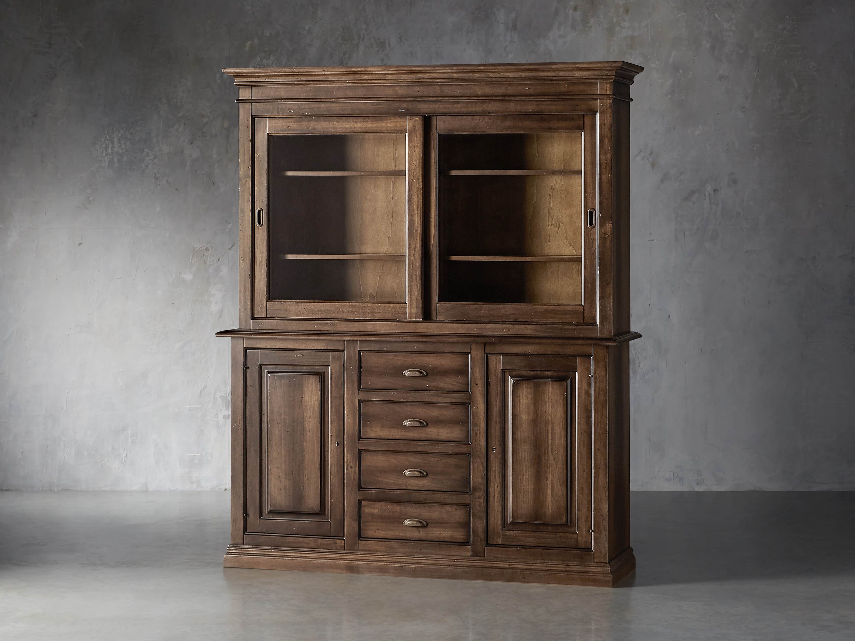 Tuscany 74" Hutch and Buffet in Noceto, slide 2 of 9