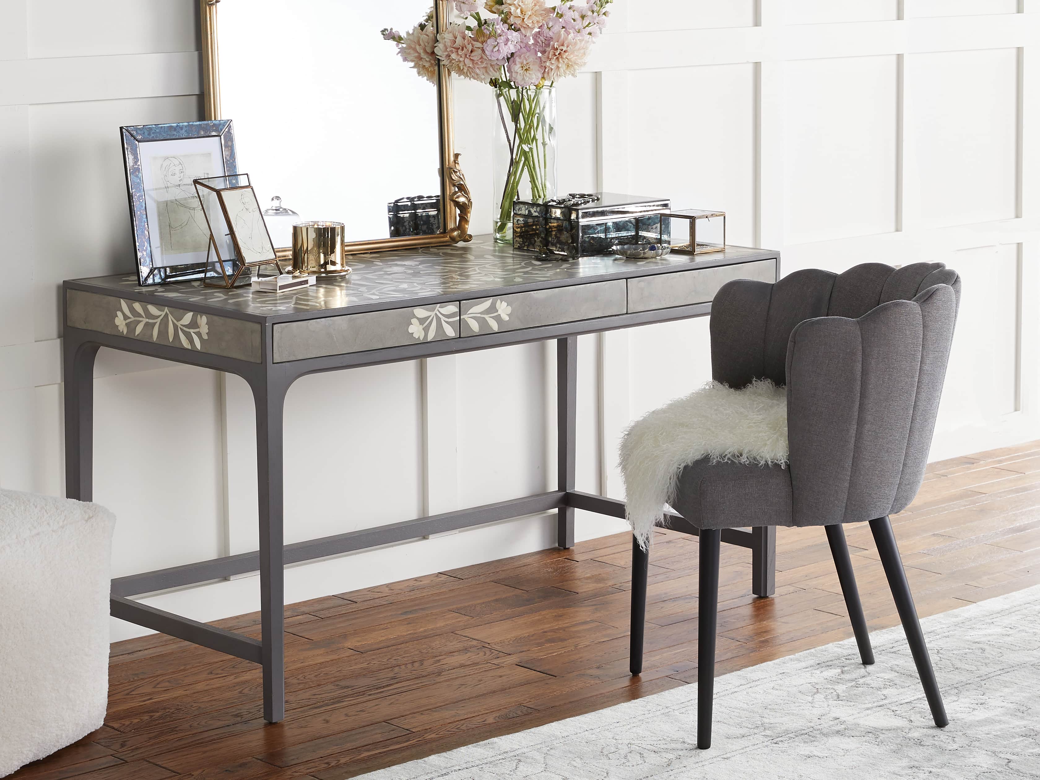 Ursula 24" Dining Chair in Ardesia Grey, slide 1 of 8