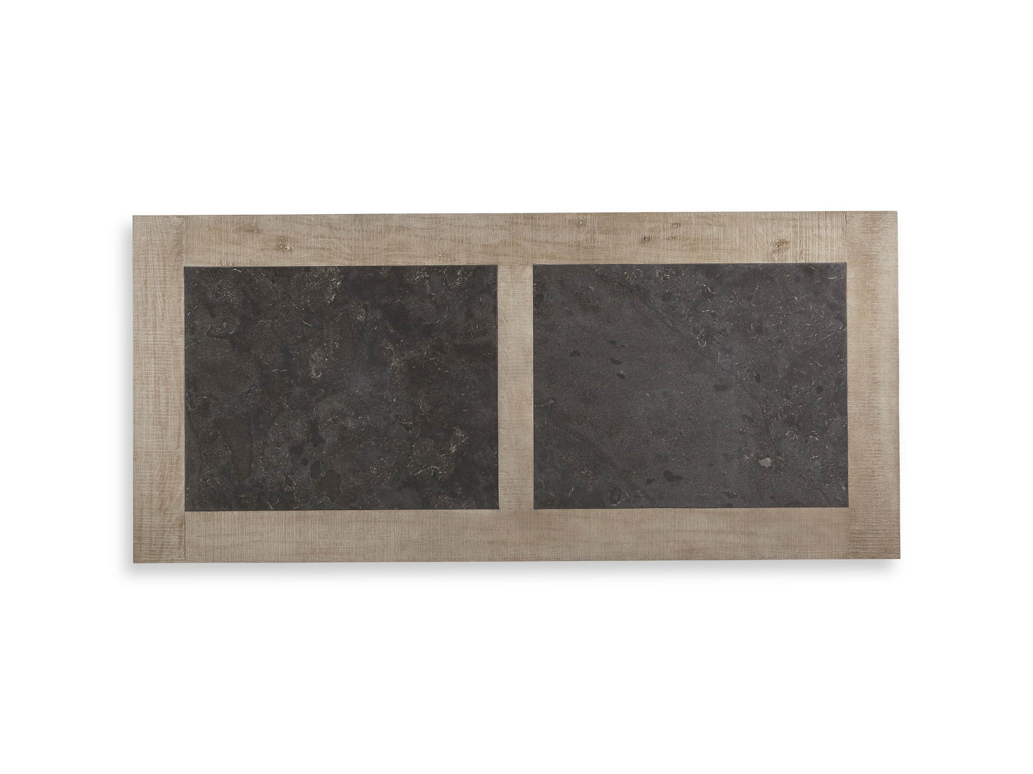 Wilhelm 72" Rustic Grey and Bluestone Extension Dining Table With Earl Black Base