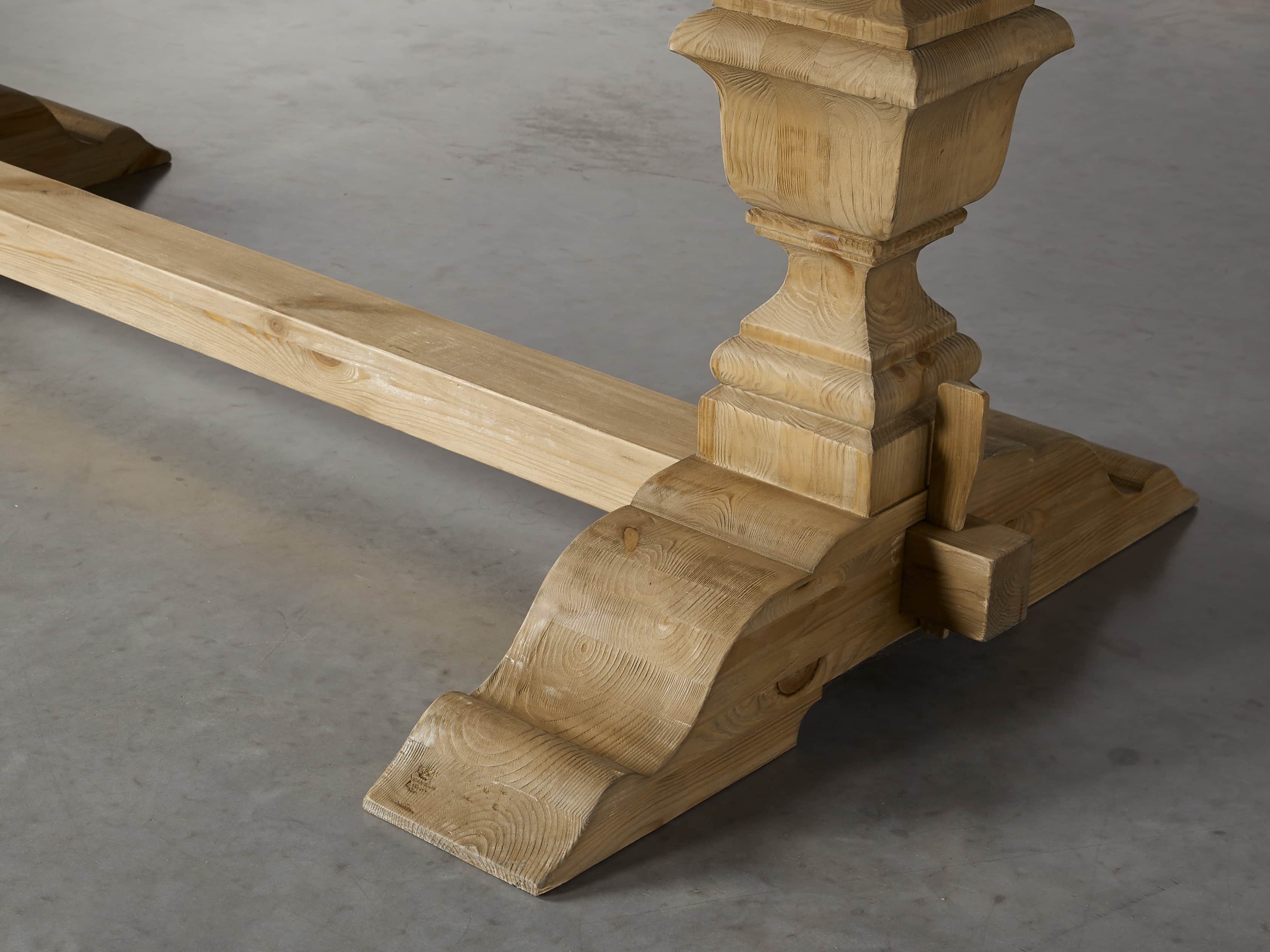 Wilhelm 72" Natural Weathered and White Marble Extension Dining Table with Natural Weathered Base, slide 8 of 14