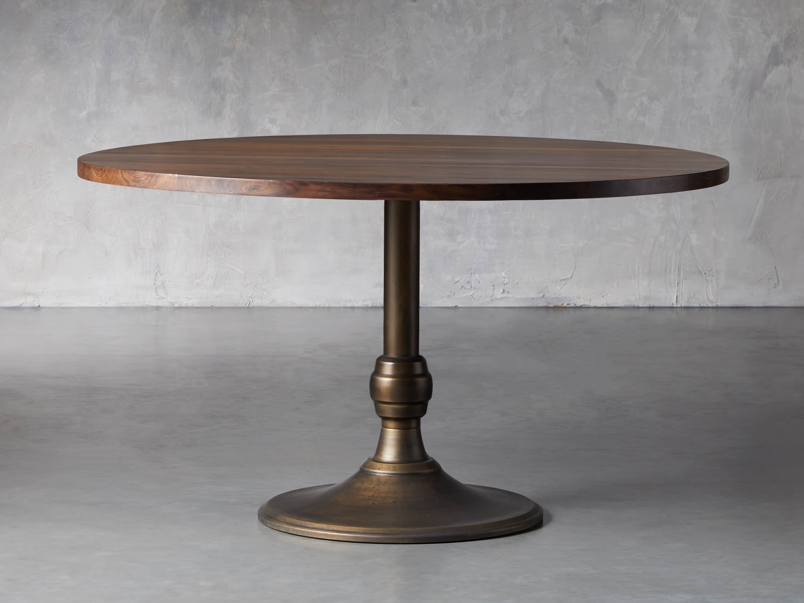Wade 54" Walnut Round Dining Table