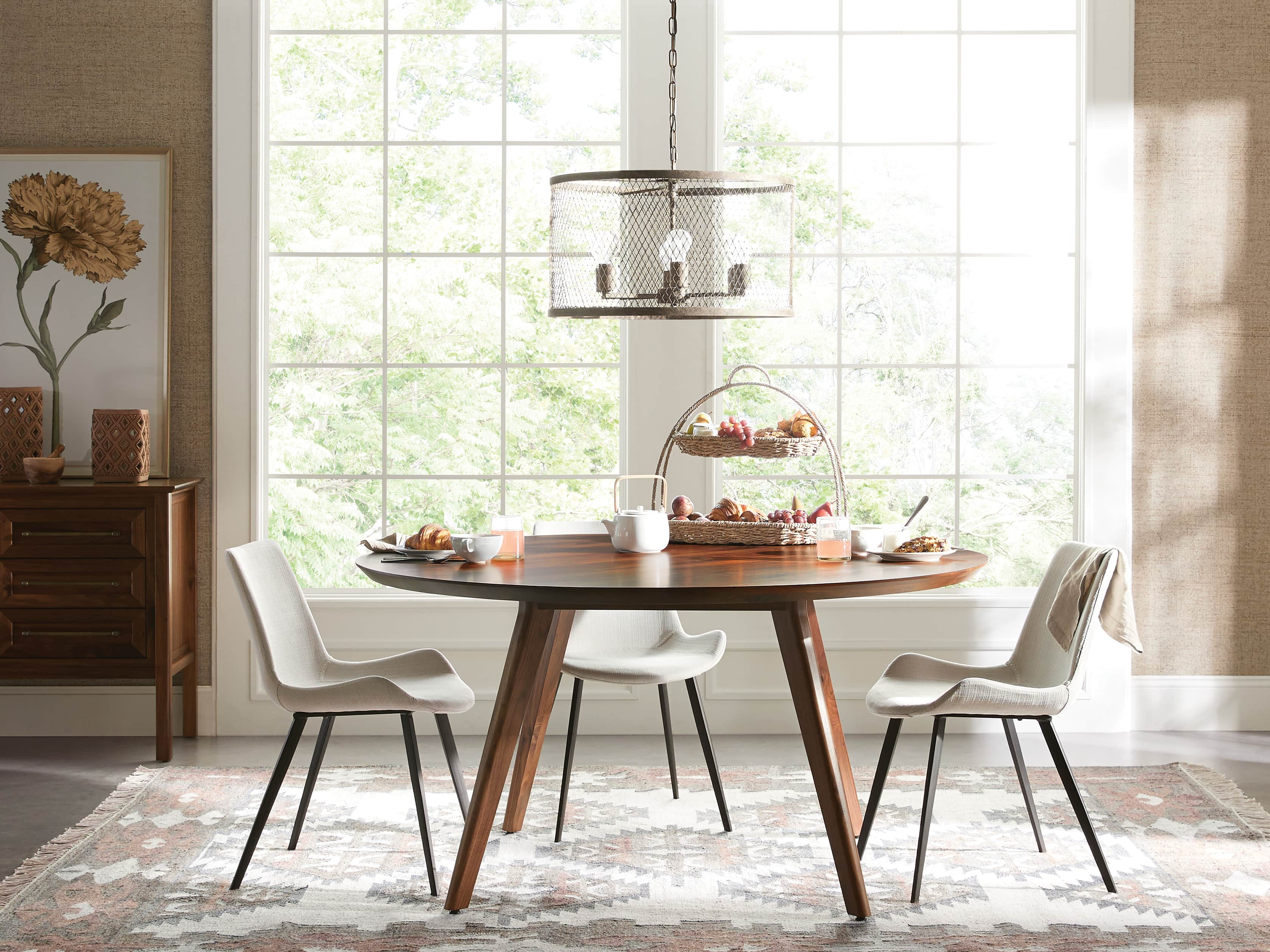 Wagner Round Dining Table Arhaus Wagner Round Dining Table Arhaus, Round Dining Table With Drawers