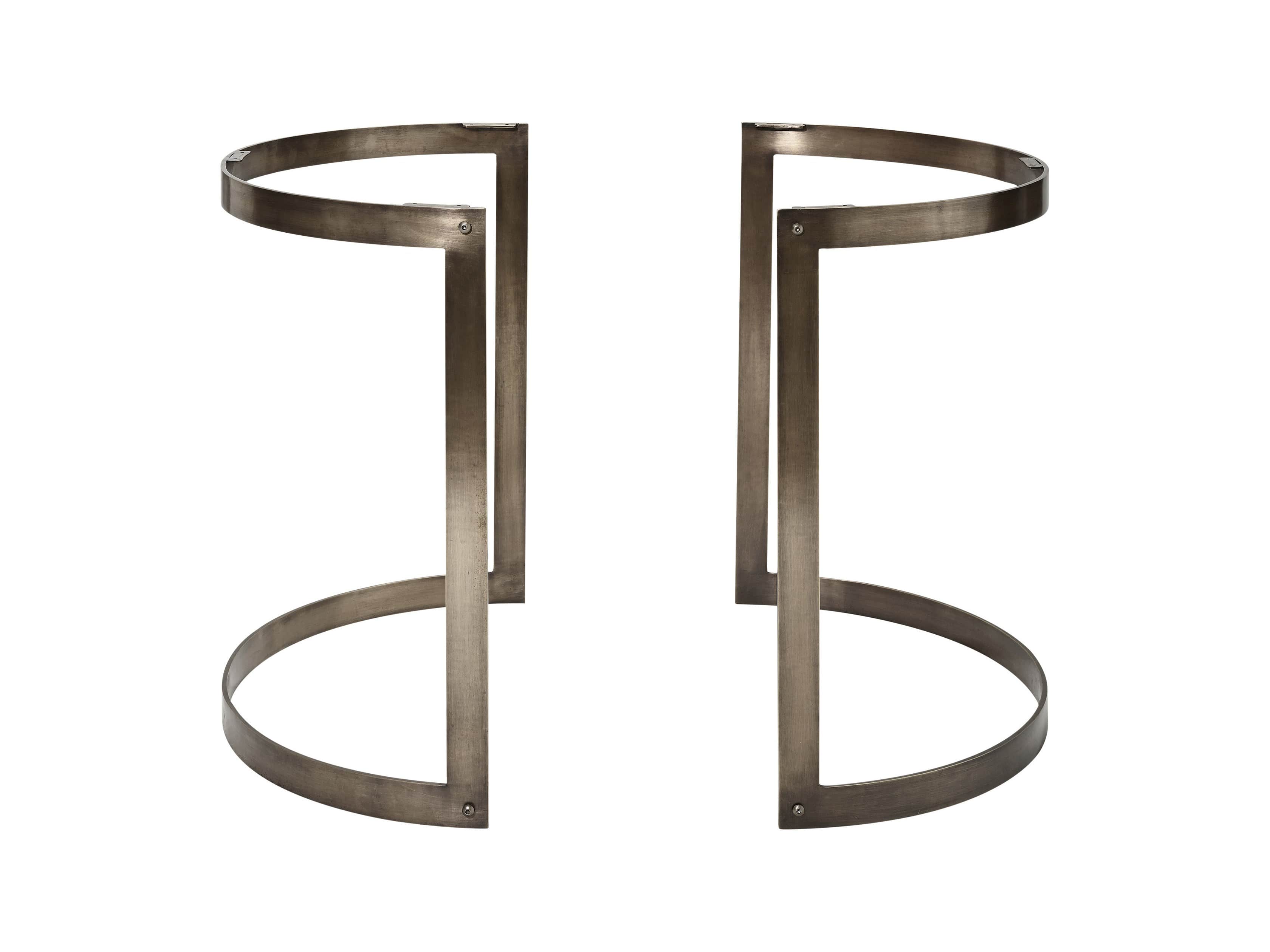 Wells Two Piece Table Base in Antique Pewter, slide 1 of 1