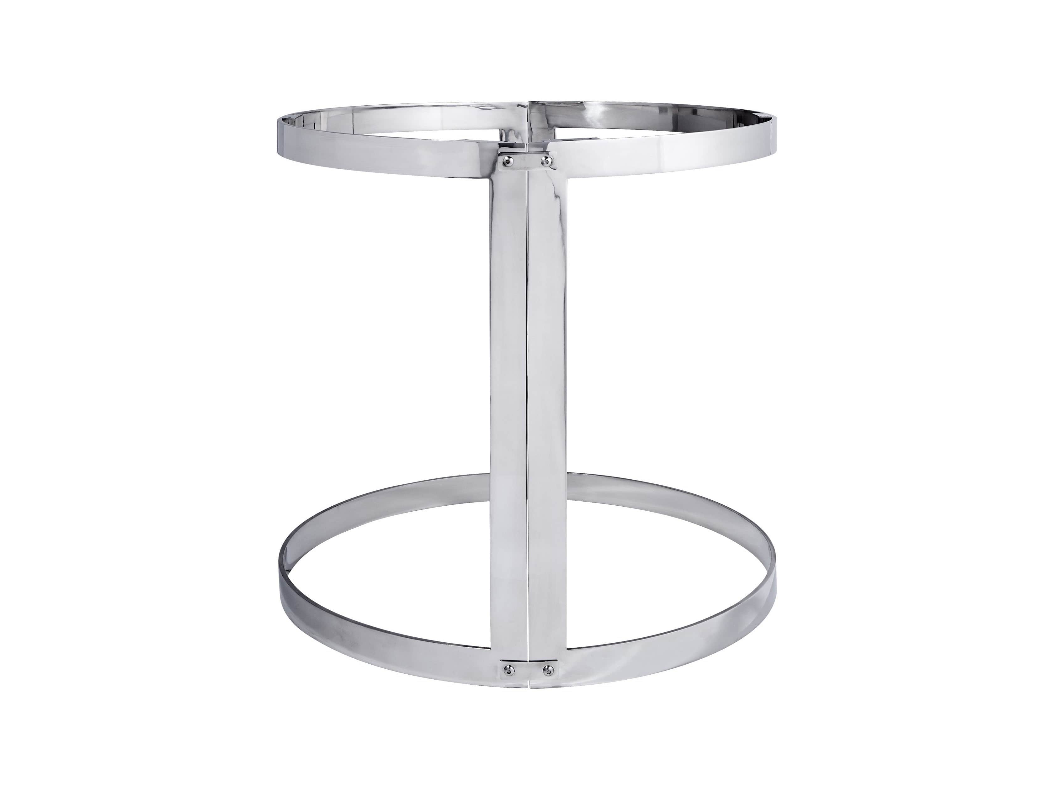 Wells Two Piece Table Base in Stainless Steel