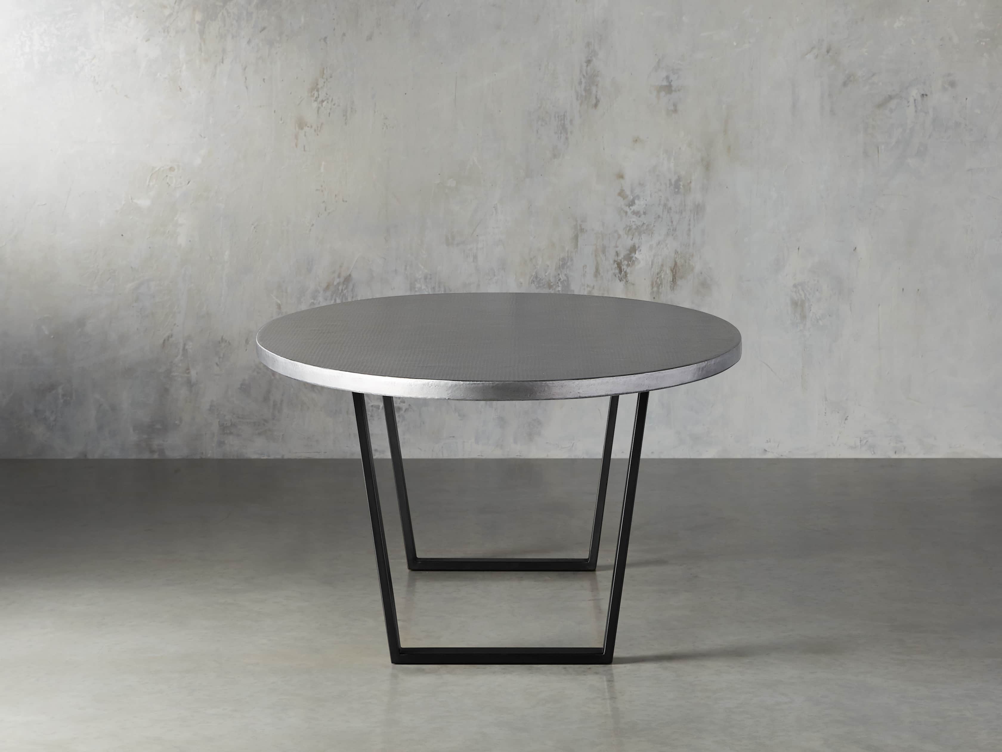Zinc Alloy 90" x 52" Dining Table with Hardyn Base in Black, slide 4 of 6