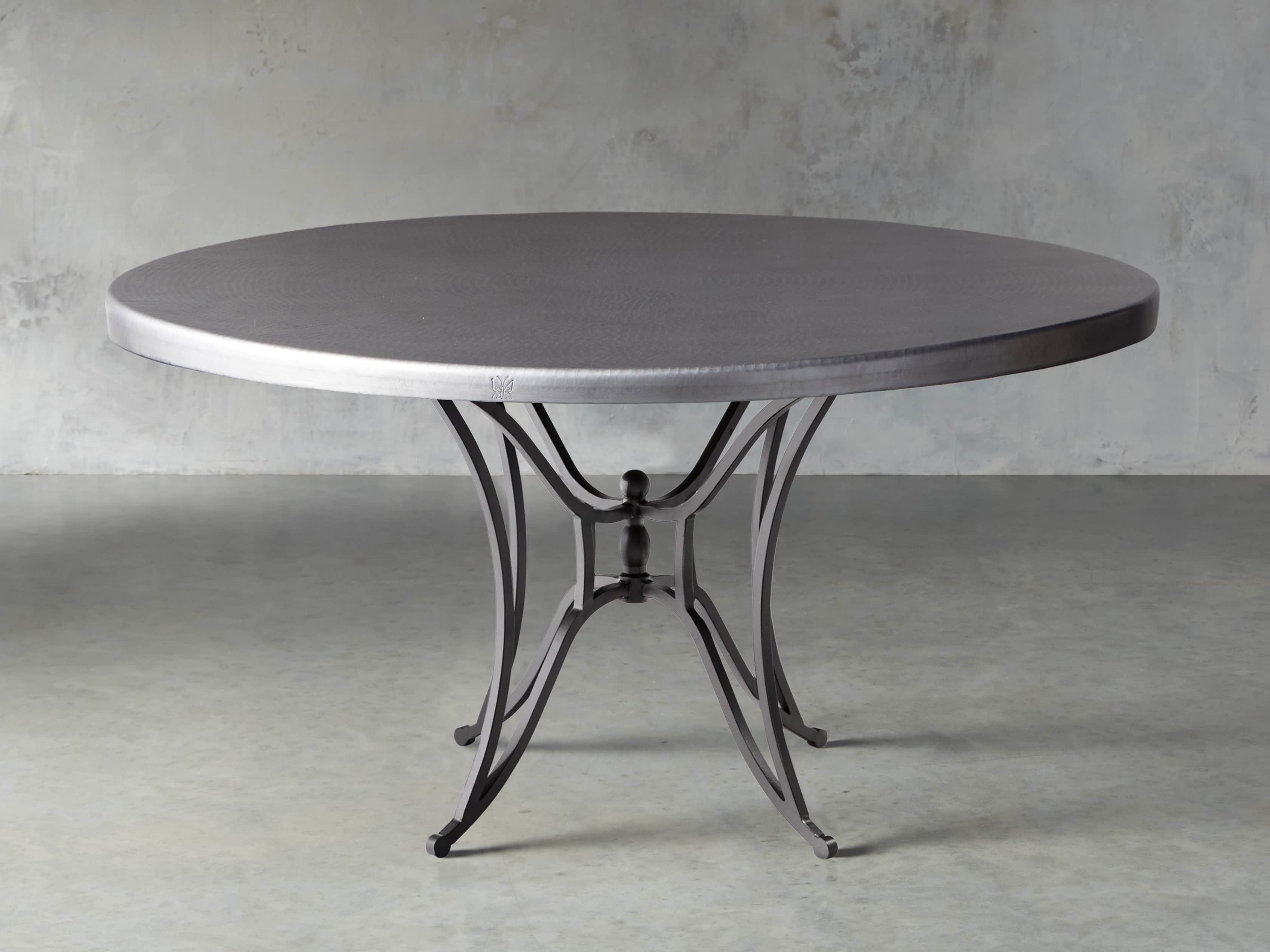 View the Recycled Metal Dining Table with Kenya Base | Variant: ZINC ALLOY