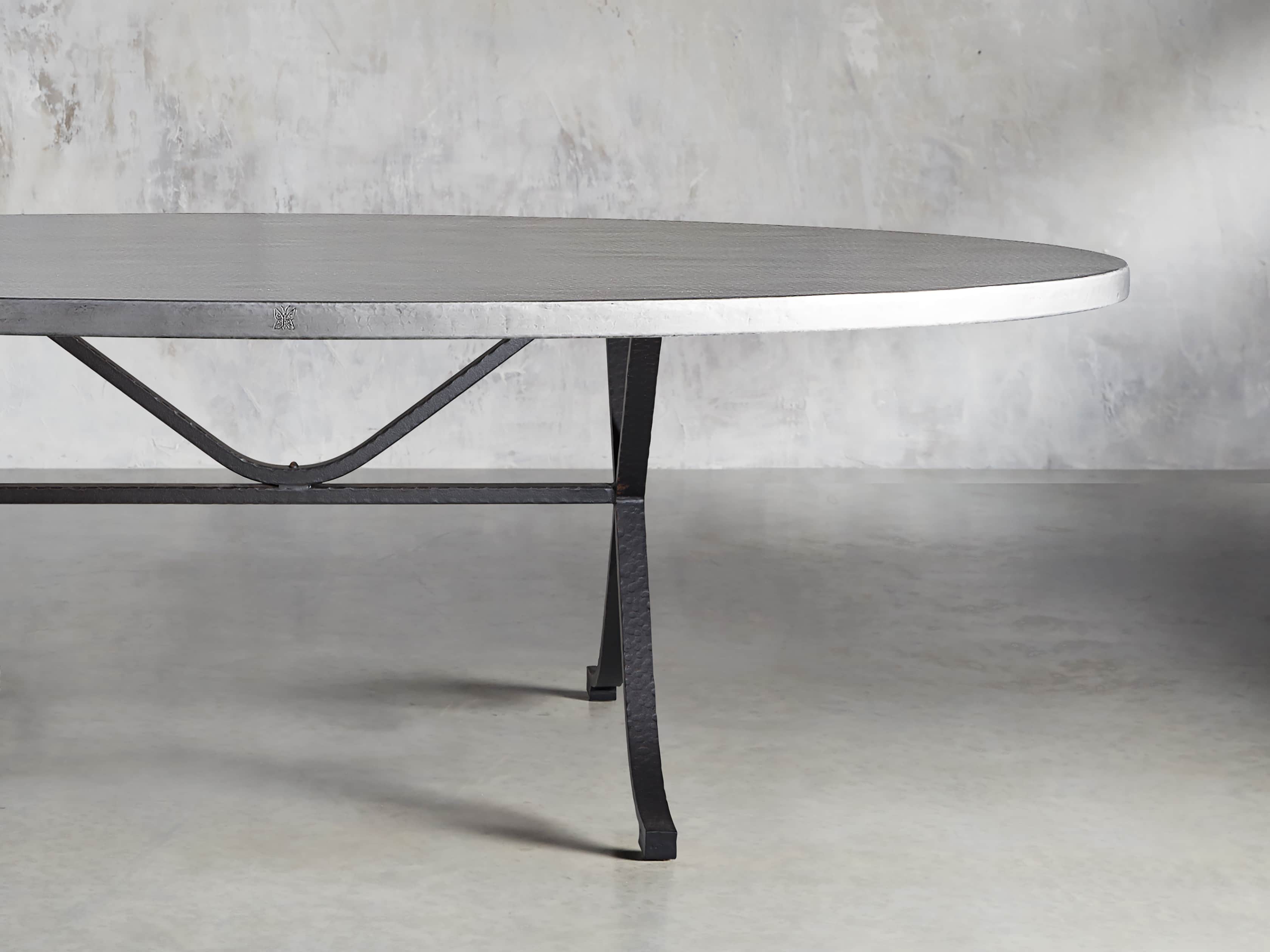 Recycled Metal Dining Table with Arvada Base Arhaus