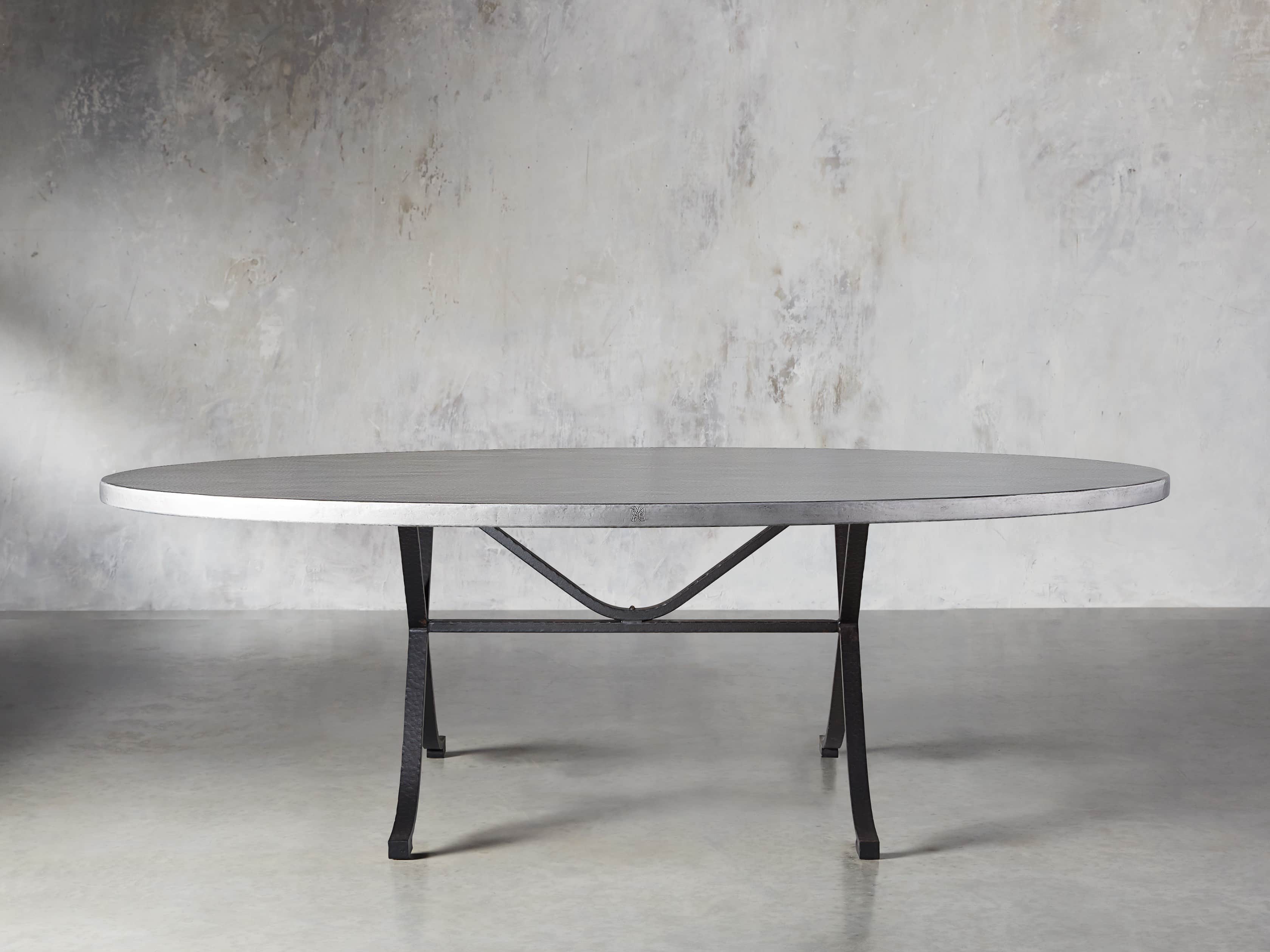 Recycled Metal Dining Table with Arvada Base Arhaus