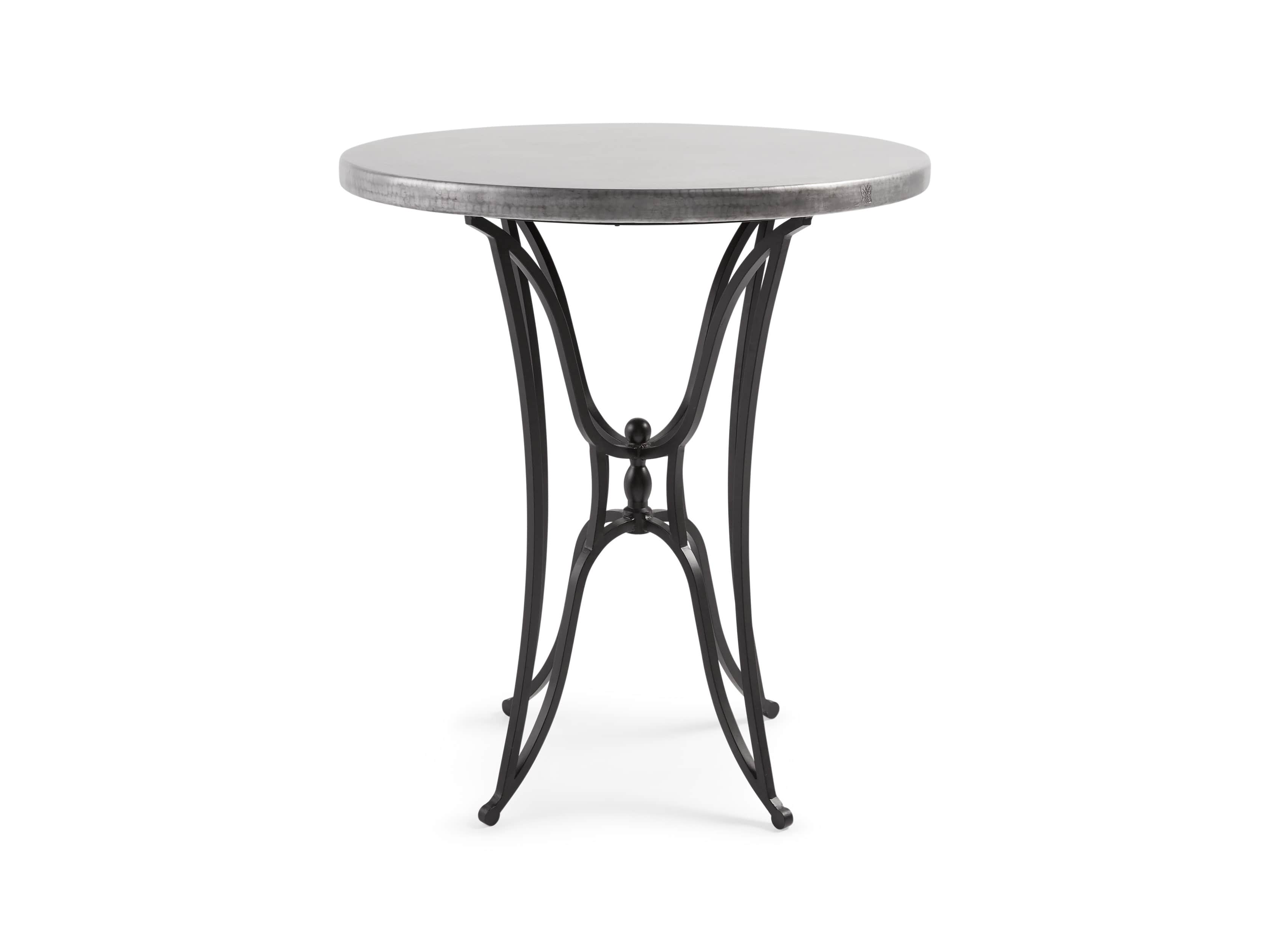 Zinc Alloy 38" Round Table Top With Kenya Bar Table Base