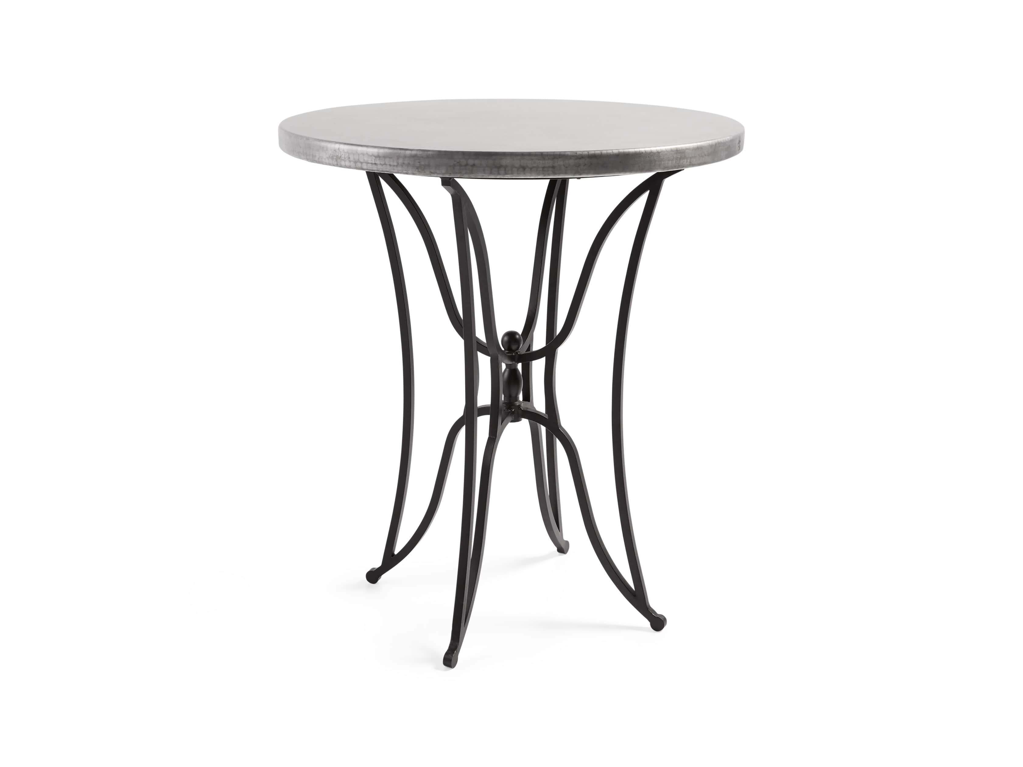 Zinc Alloy 38" Round Table Top With Kenya Bar Table Base