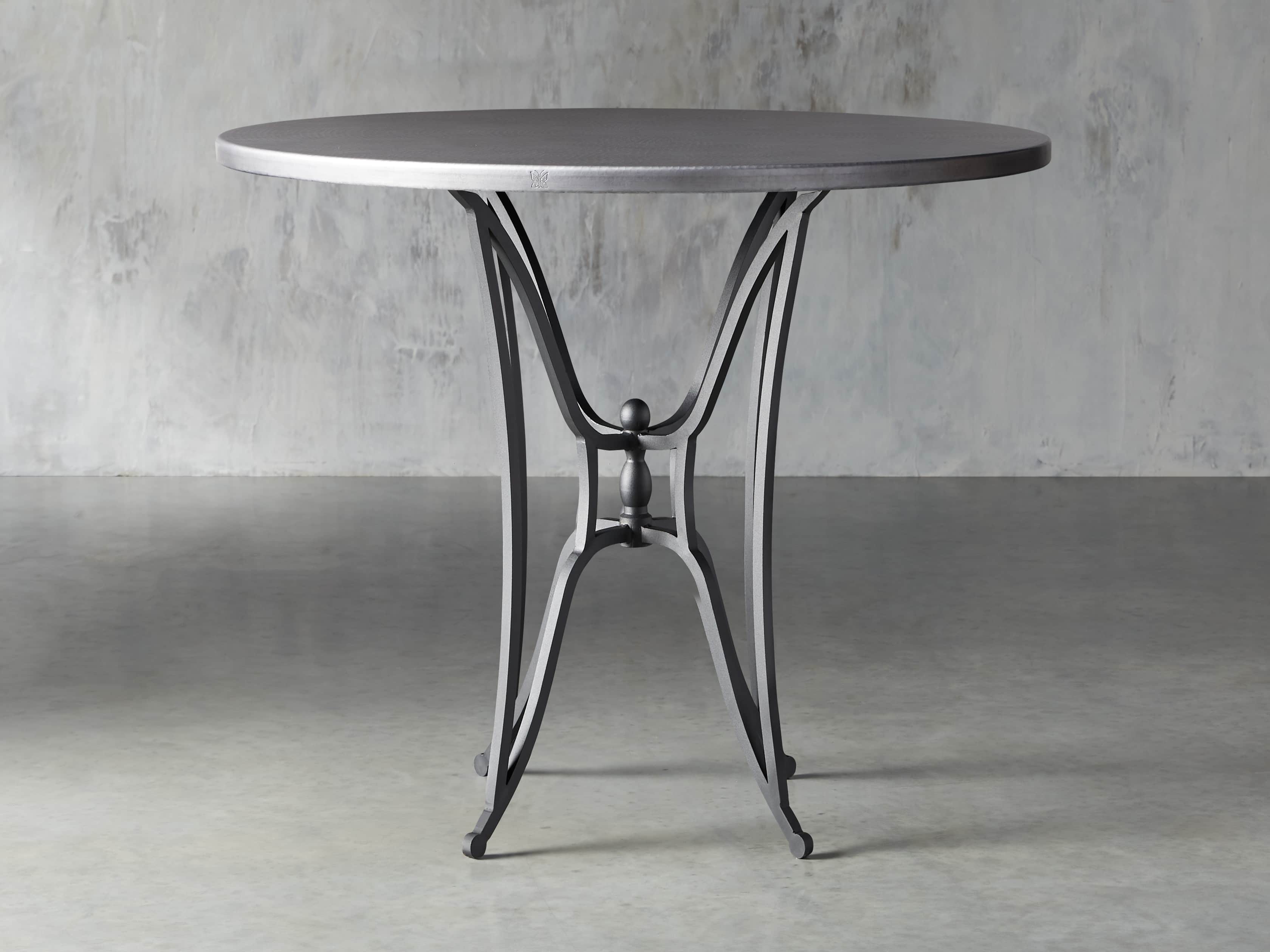 Zinc Alloy 38" Round Table Top With Kenya Bar Table Base