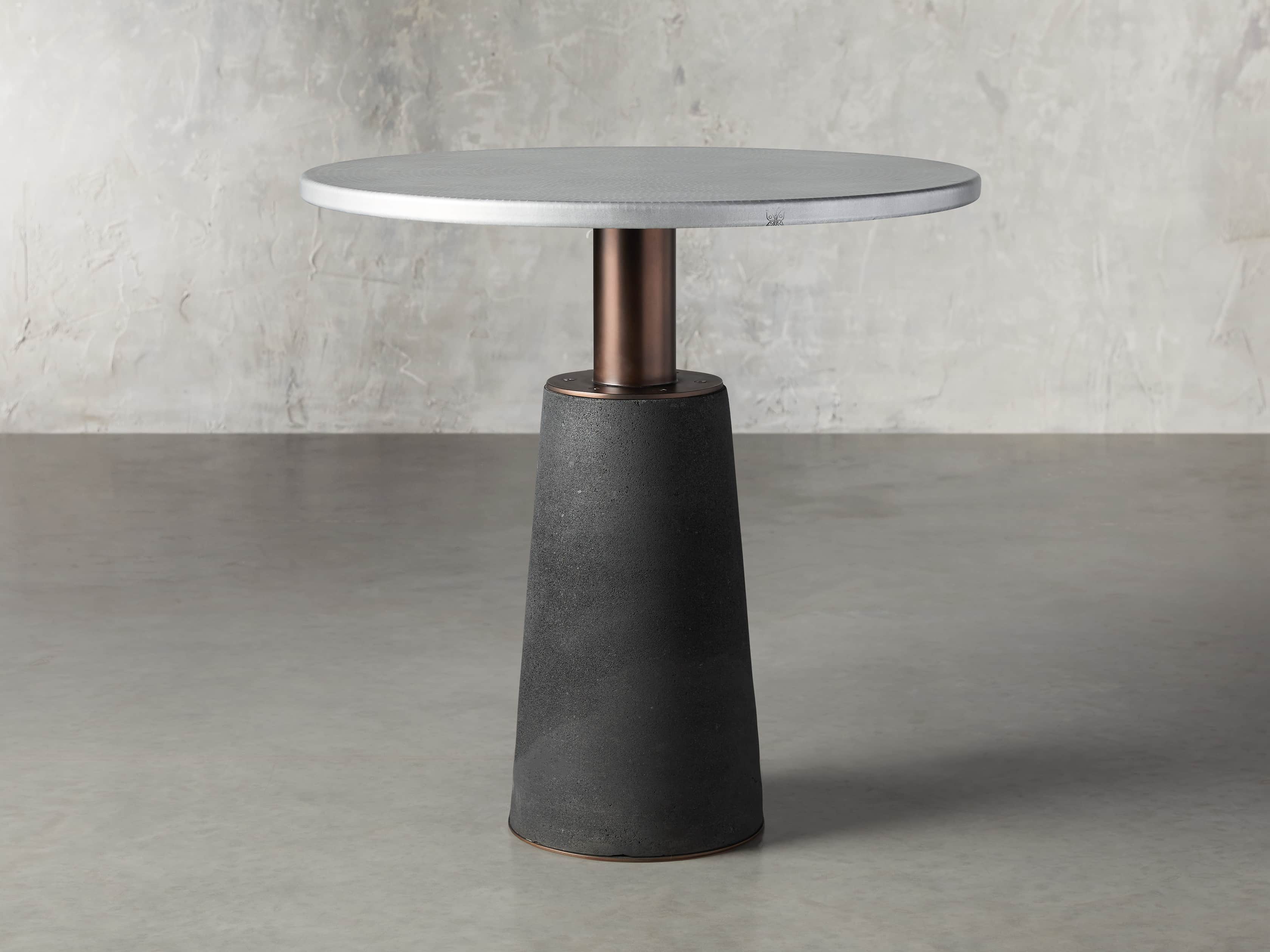 Kamilah 36" Zinc Top Counter Table, slide 1 of 4