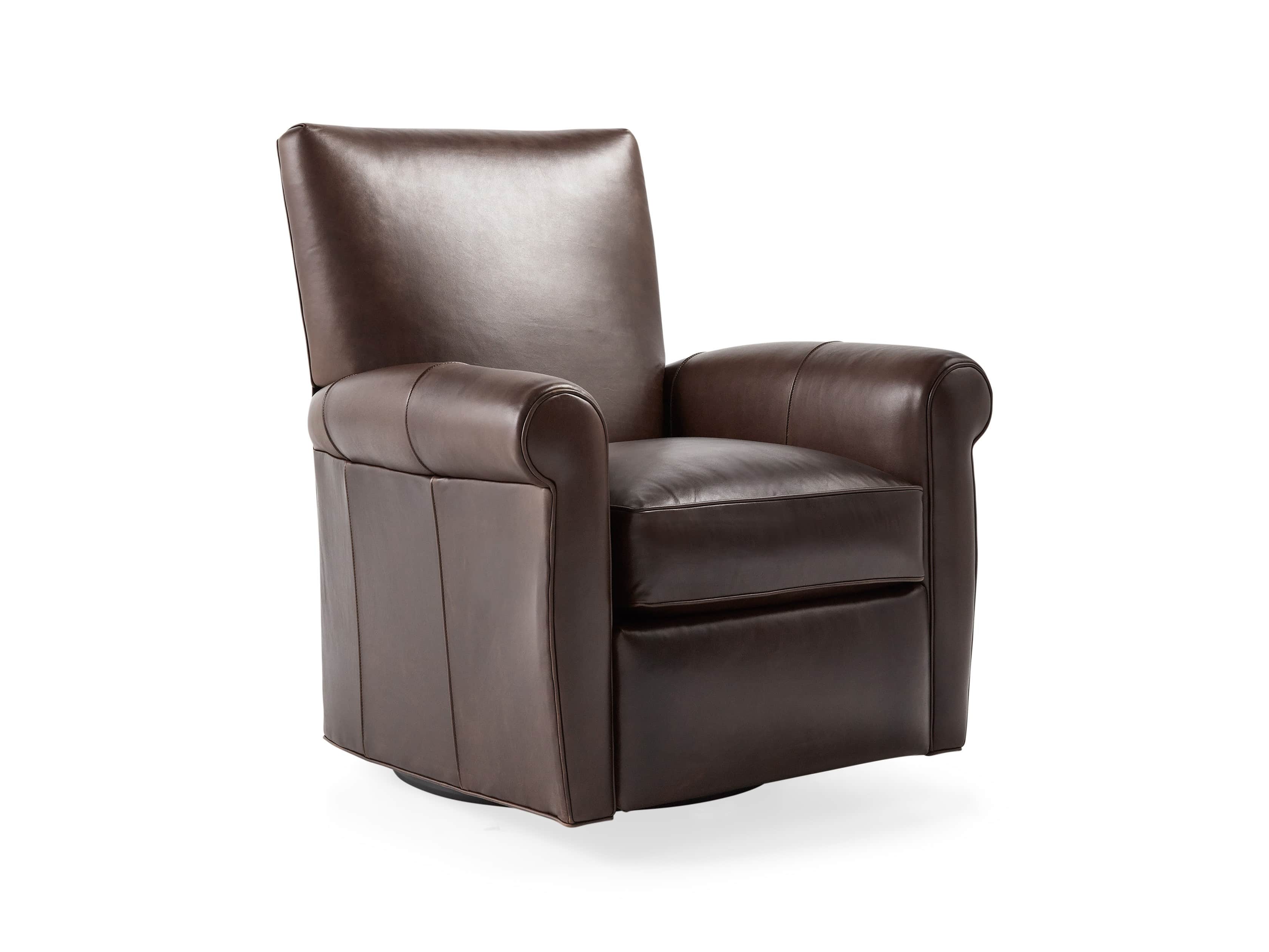 Duvall 35" Leather Swivel Recliner