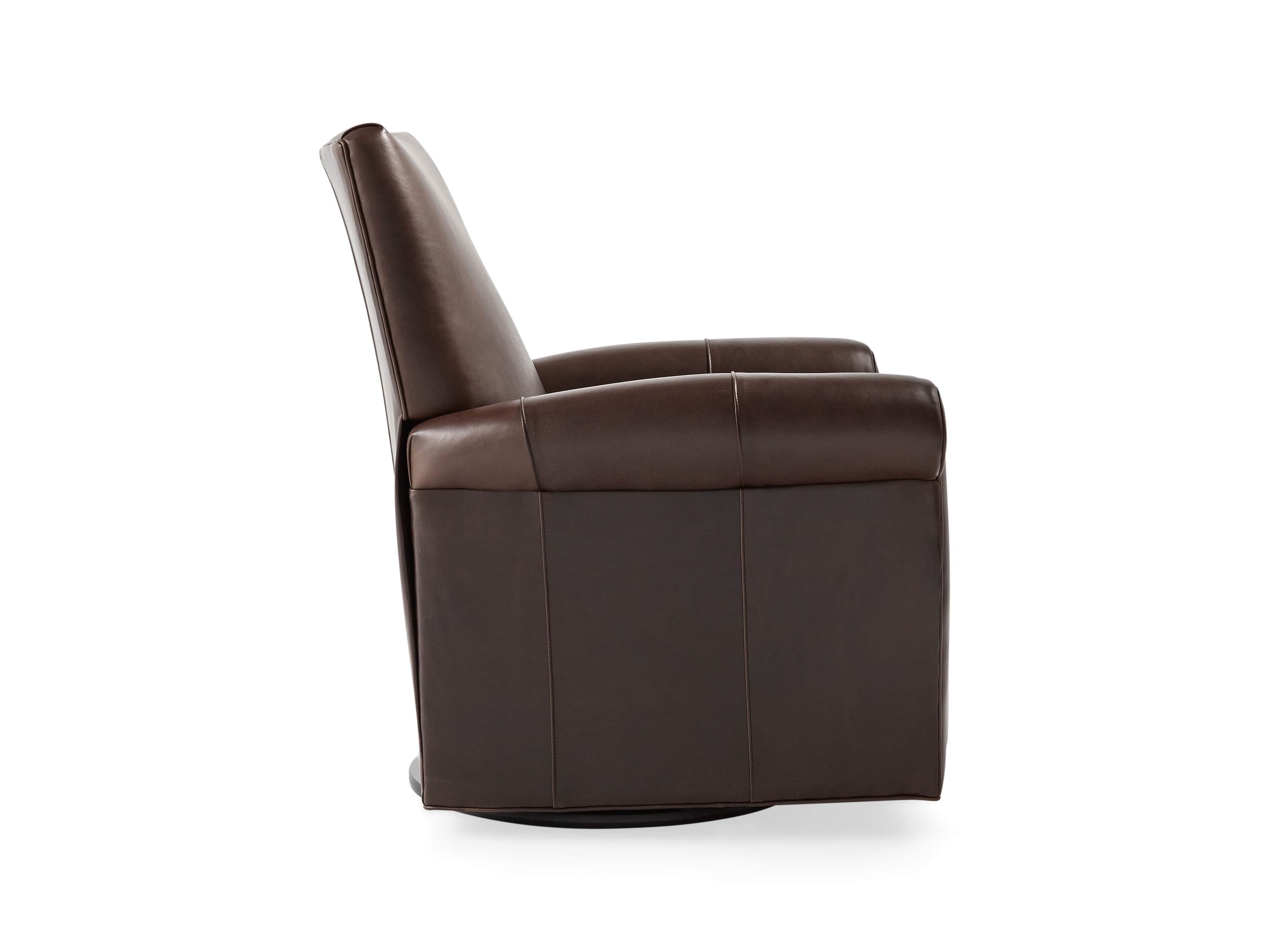 Duvall 35" Leather Swivel Recliner