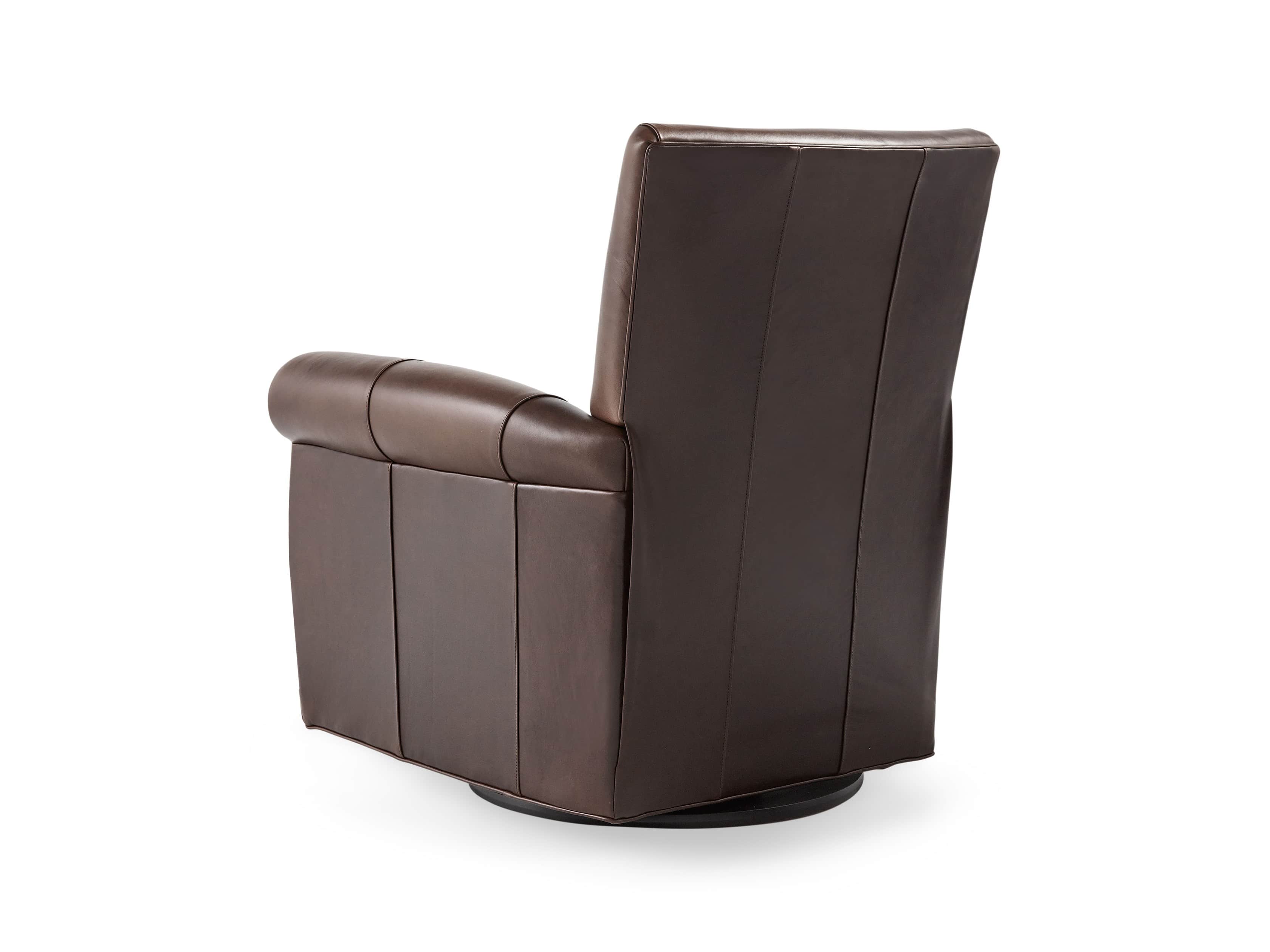 Duvall 35" Leather Swivel Recliner
