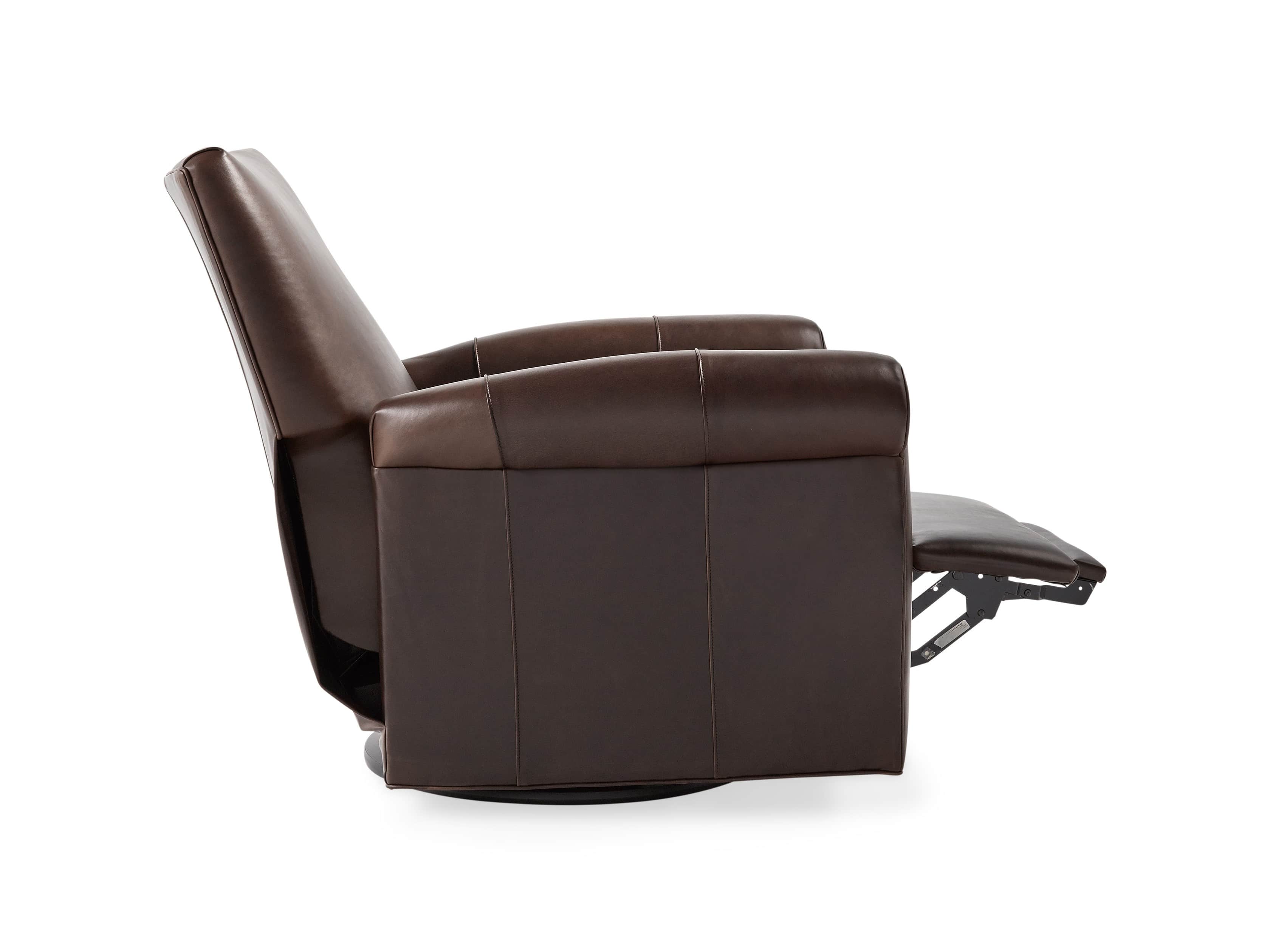 Duvall 35" Leather Swivel Recliner