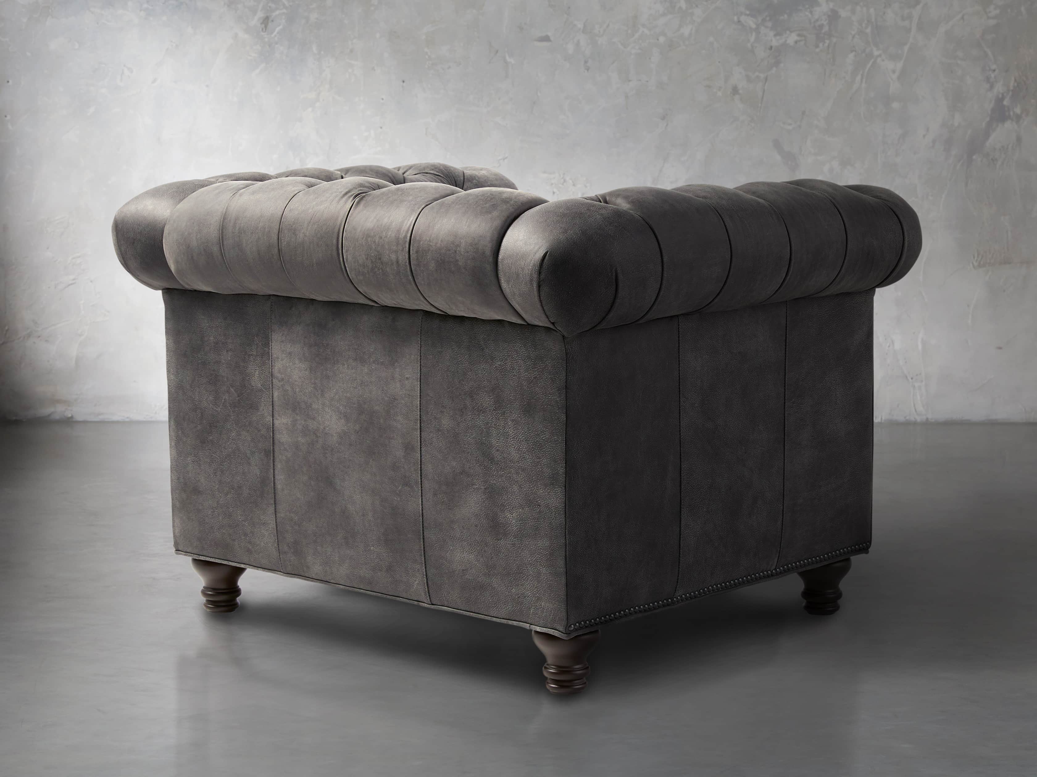 Berwick 47" Leather Tufted Chair
