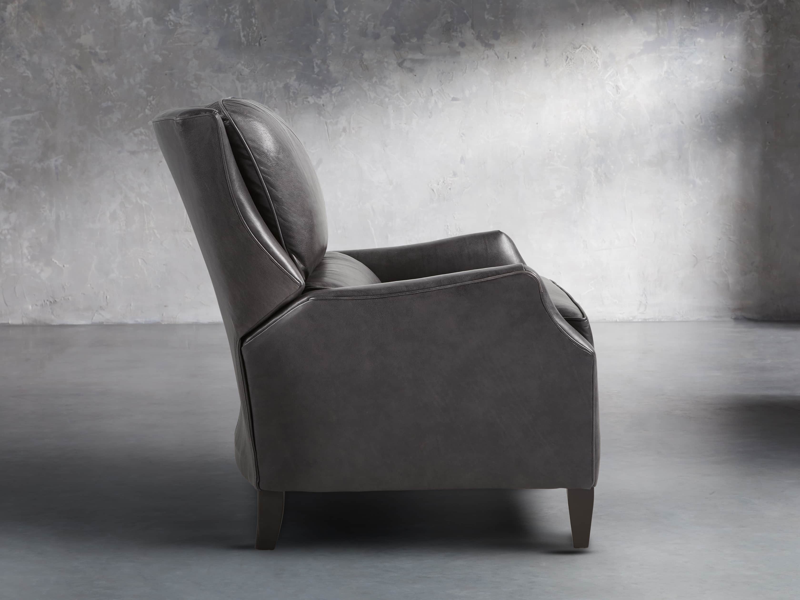 Gray leather lounge chair hot sale