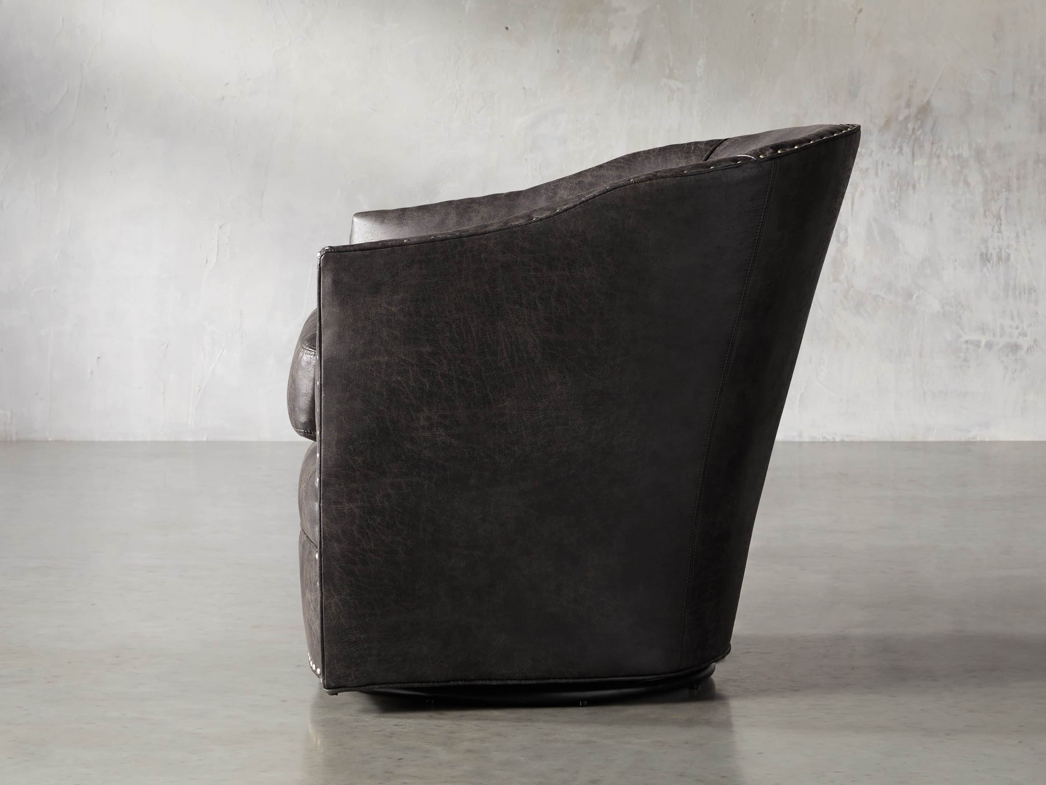 Giles 28" Upholstered Swivel Chair, slide 3 of 11