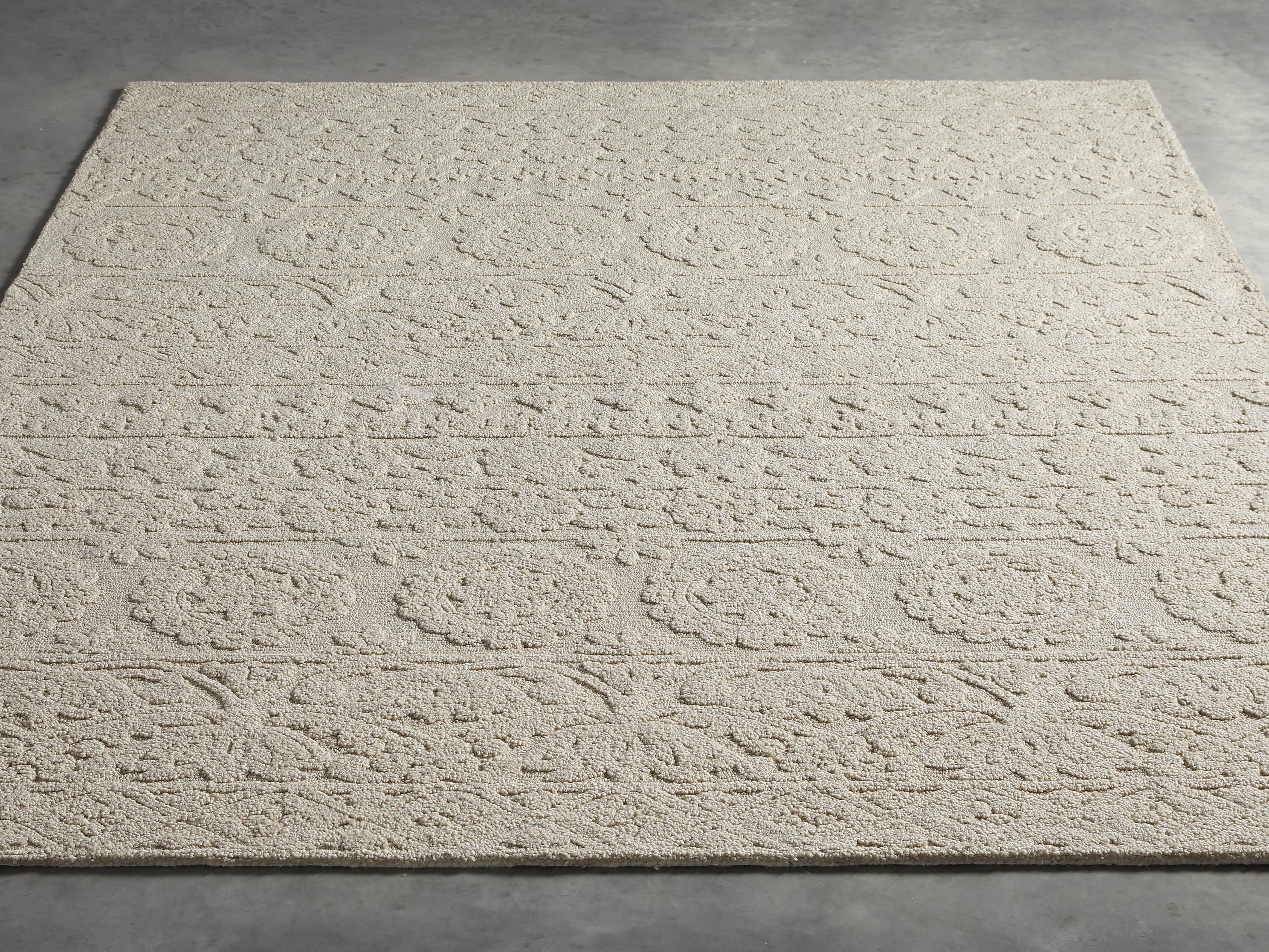 Lilia Handwoven 6x9 Rug in Ivory, slide 3 of 3