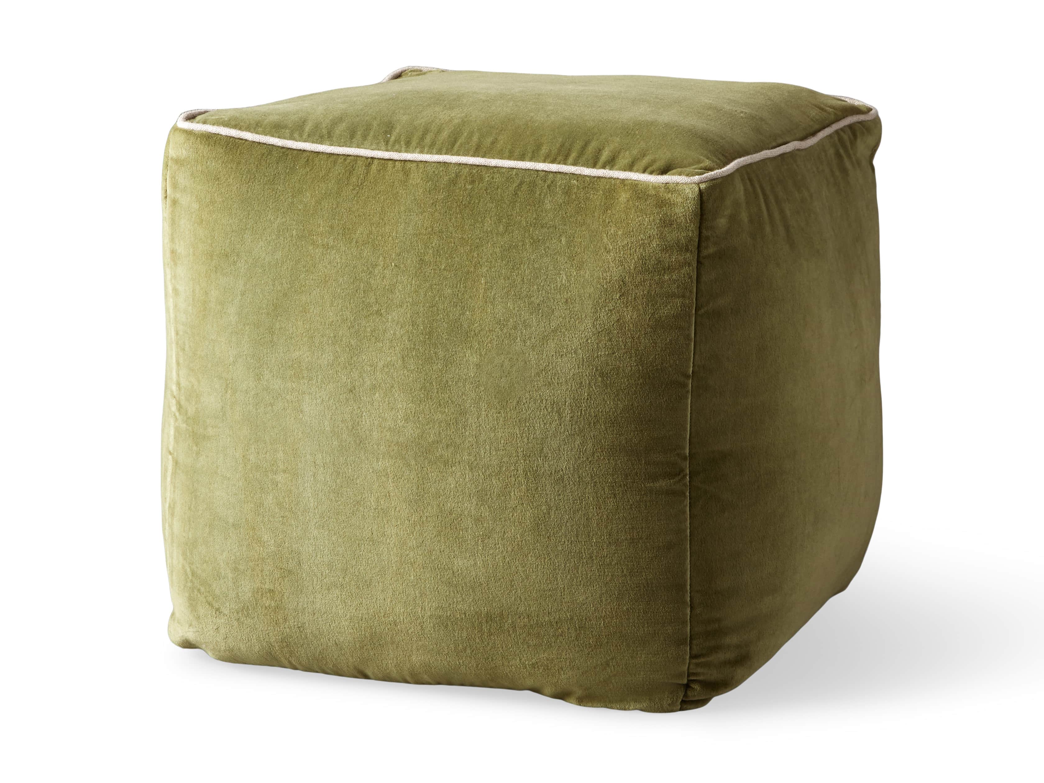 Velvet Cypress 16" Pouf, slide 5 of 5