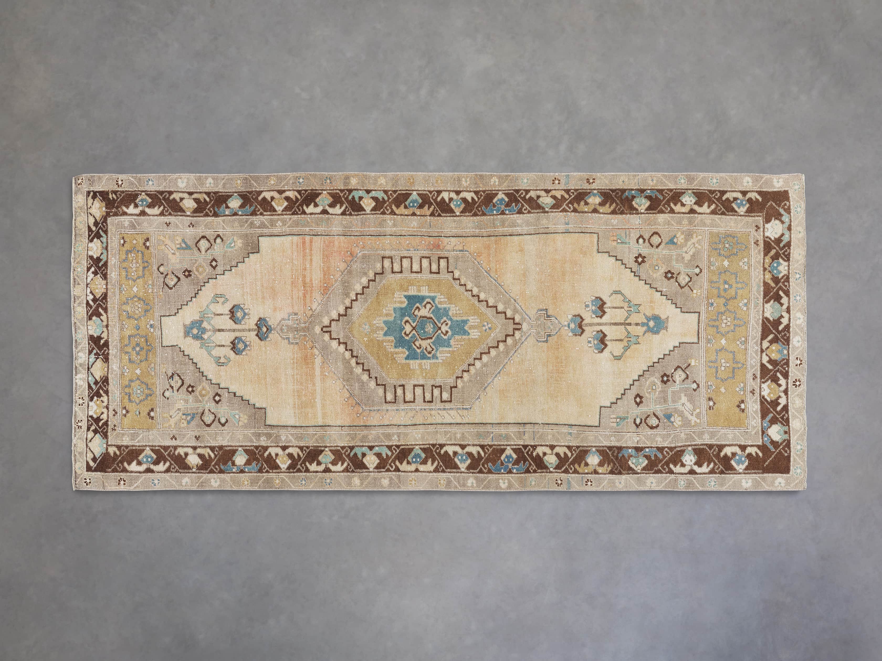 View the One of a Kind 3'8" x 8'7" Vintage Turkish Anatolian Rug