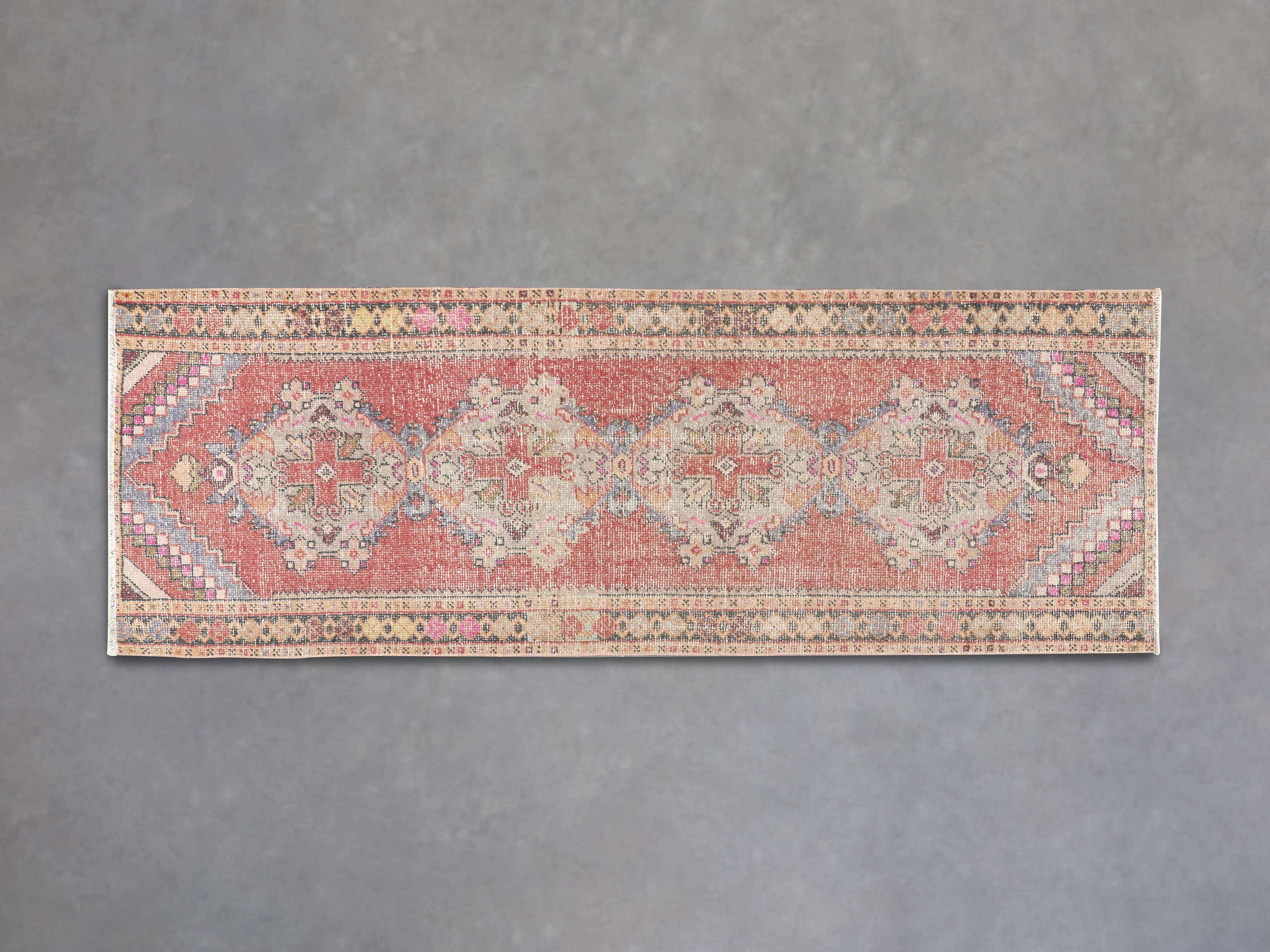 View the One of a Kind 3'1" x 8'10" Vintage Turkish Anatolian Rug