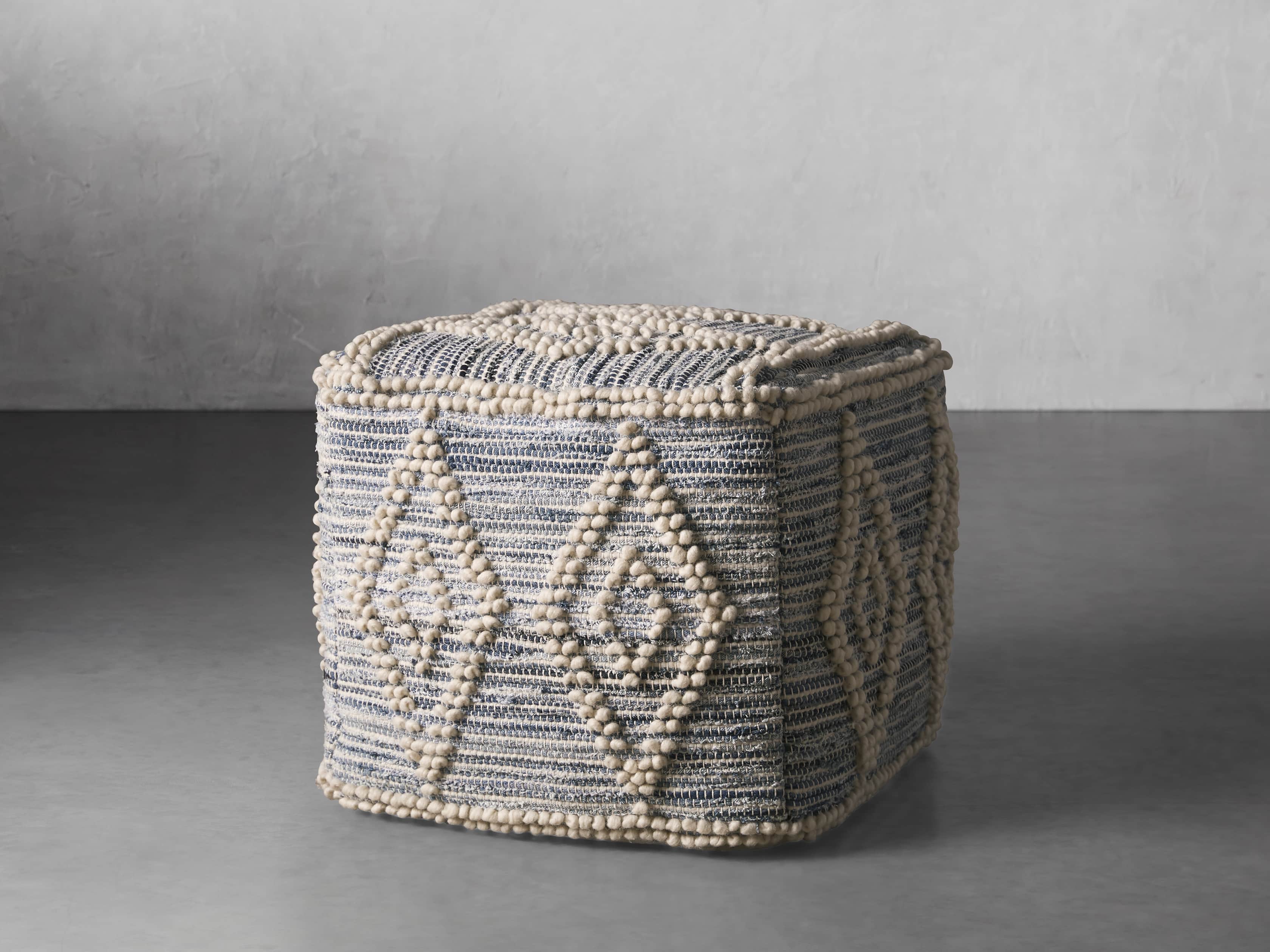Arbor 16" X 16" Boho Pouf, slide 1 of 3