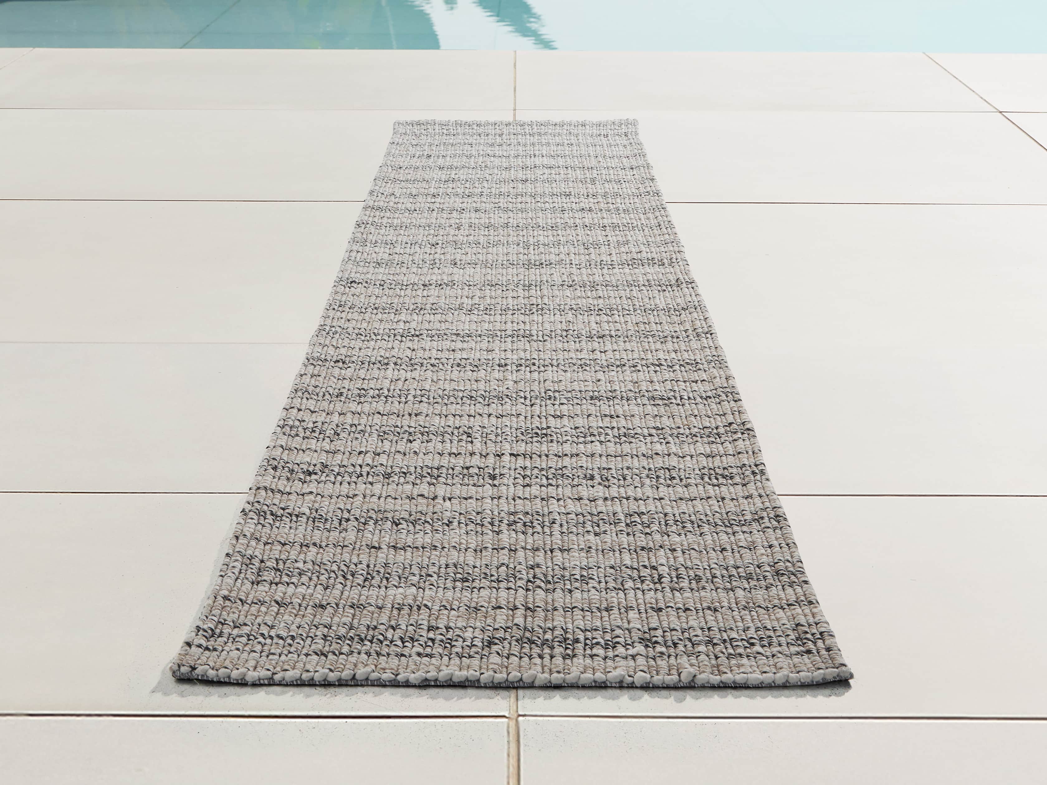 2'6" x 10' Dover Runner Rug in Black and Ivory, slide 1 of 3