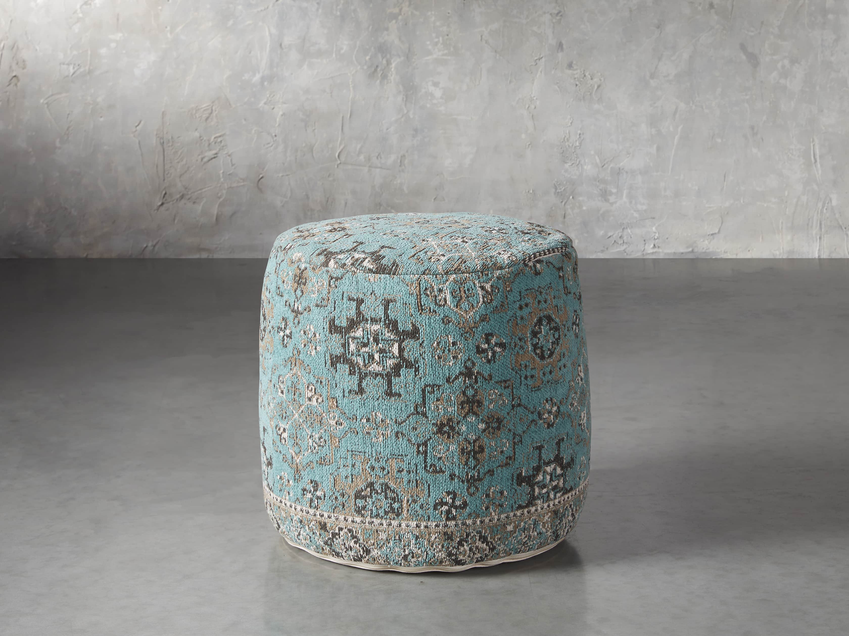 Minito Blue Pouf | Arhaus