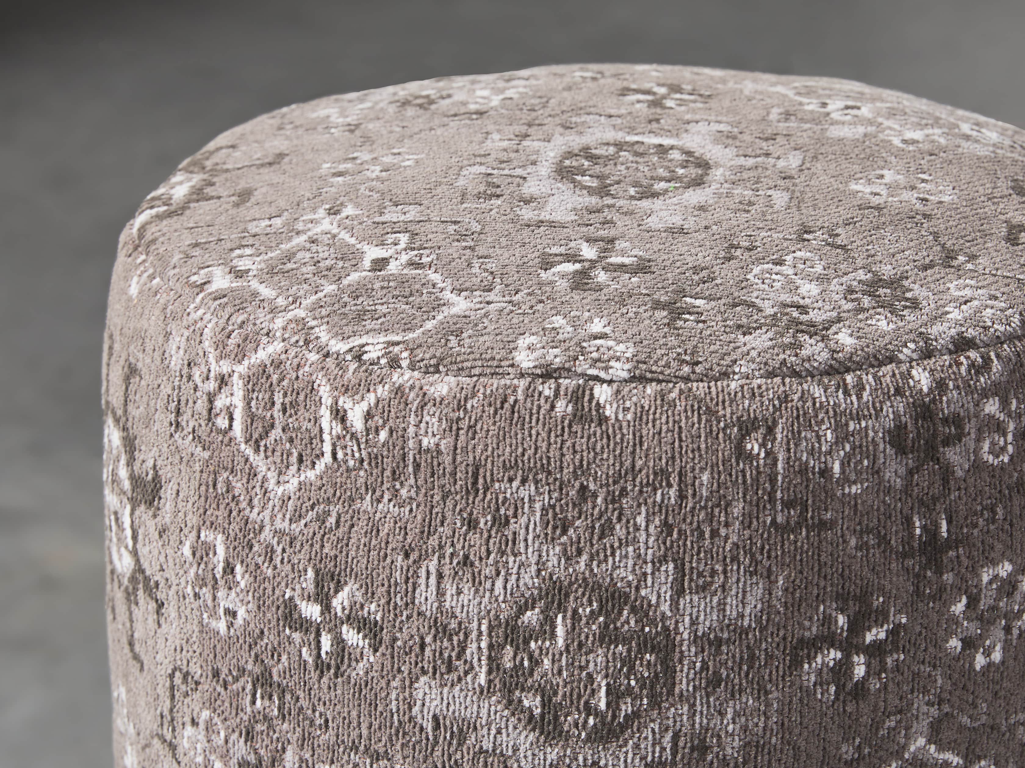 Minito Round Grey Pouf, slide 2 of 3