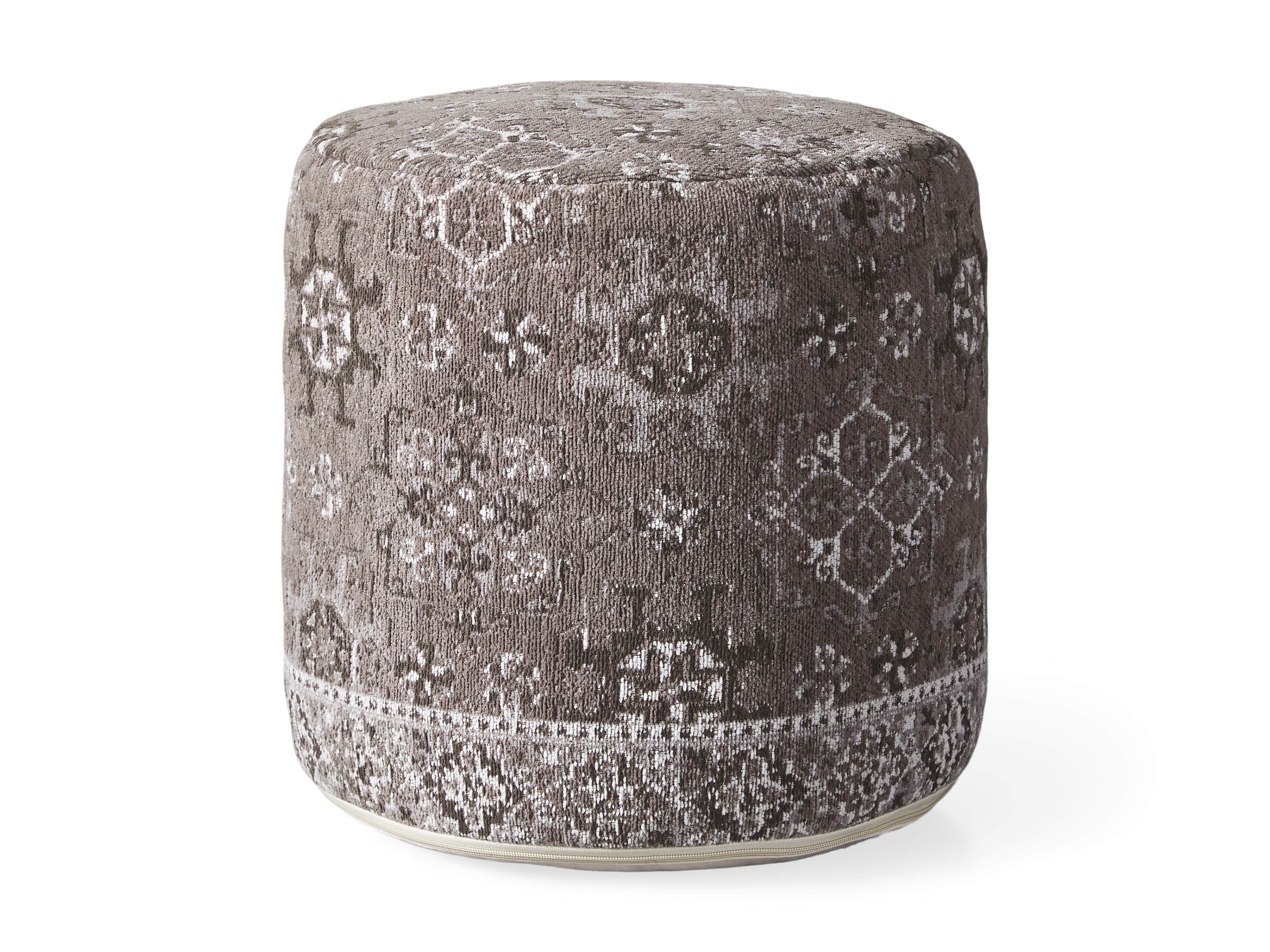 Minito Round Grey Pouf, slide 3 of 3
